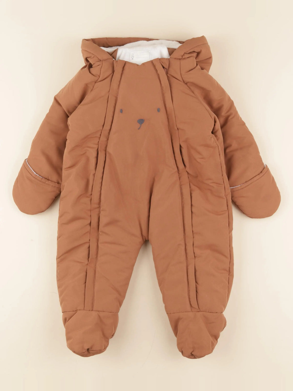Vertbaudet - combi-pilote marron - 12 mois