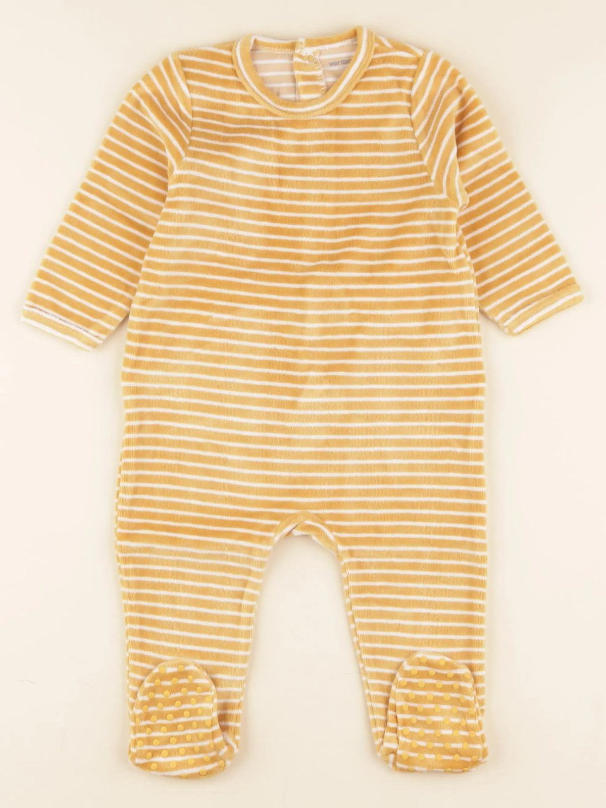 Vertbaudet - pyjama velours jaune - 12 mois