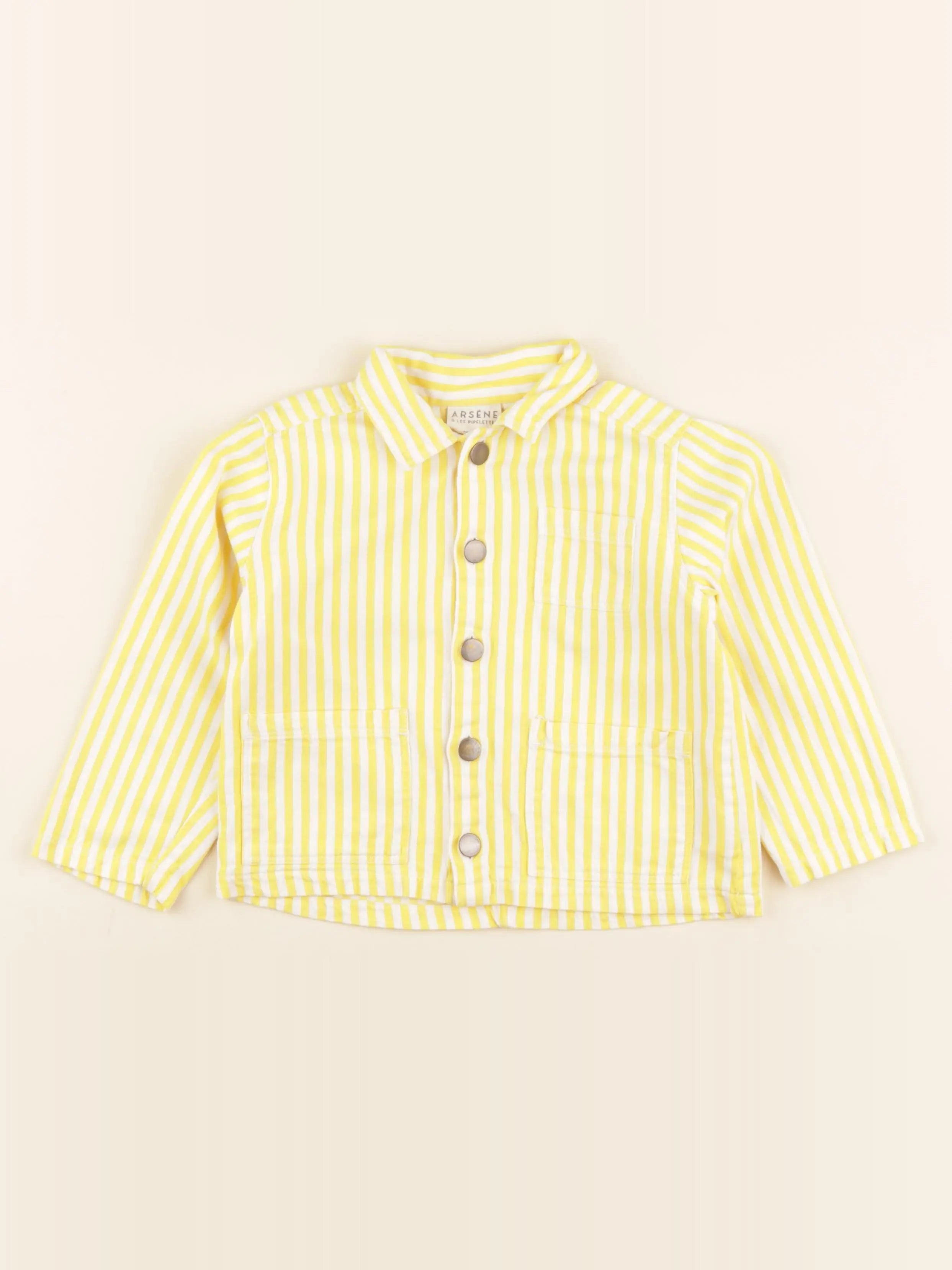 Arsène et les pipelettes - chemise jaune - 36 mois