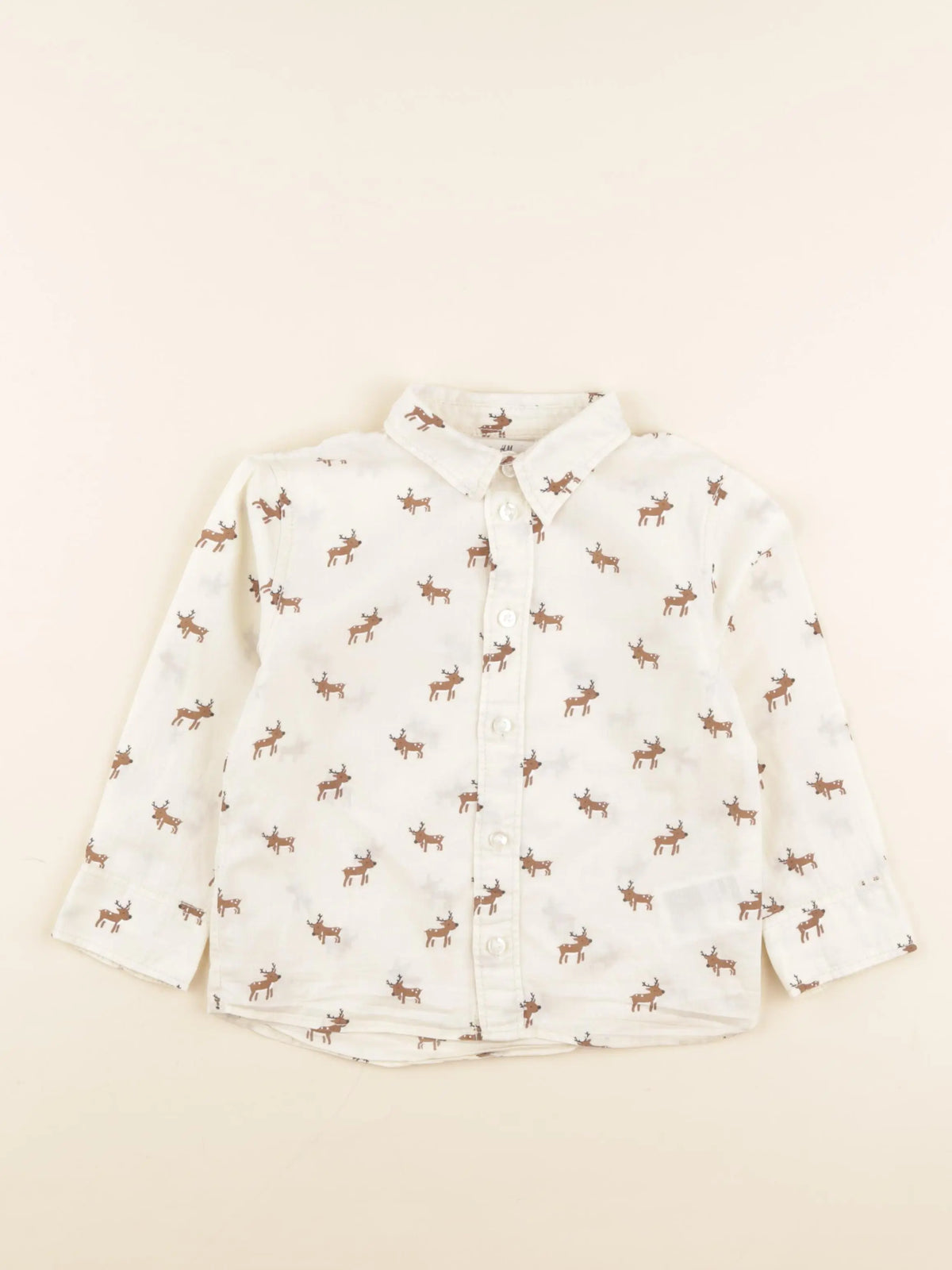H&M - chemise beige - 2/3 ans