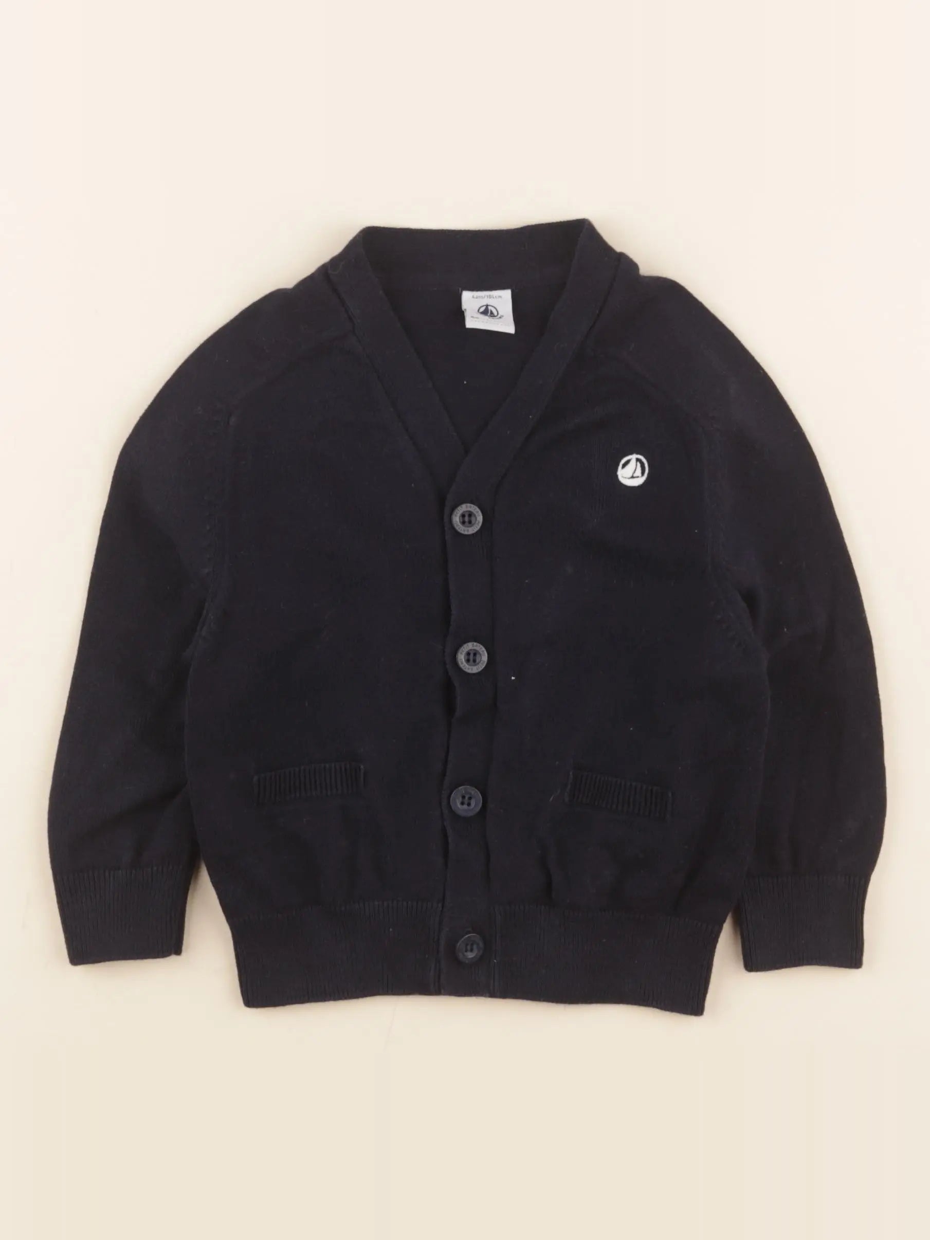 Petit Bateau - gilet bleu - 4 ans