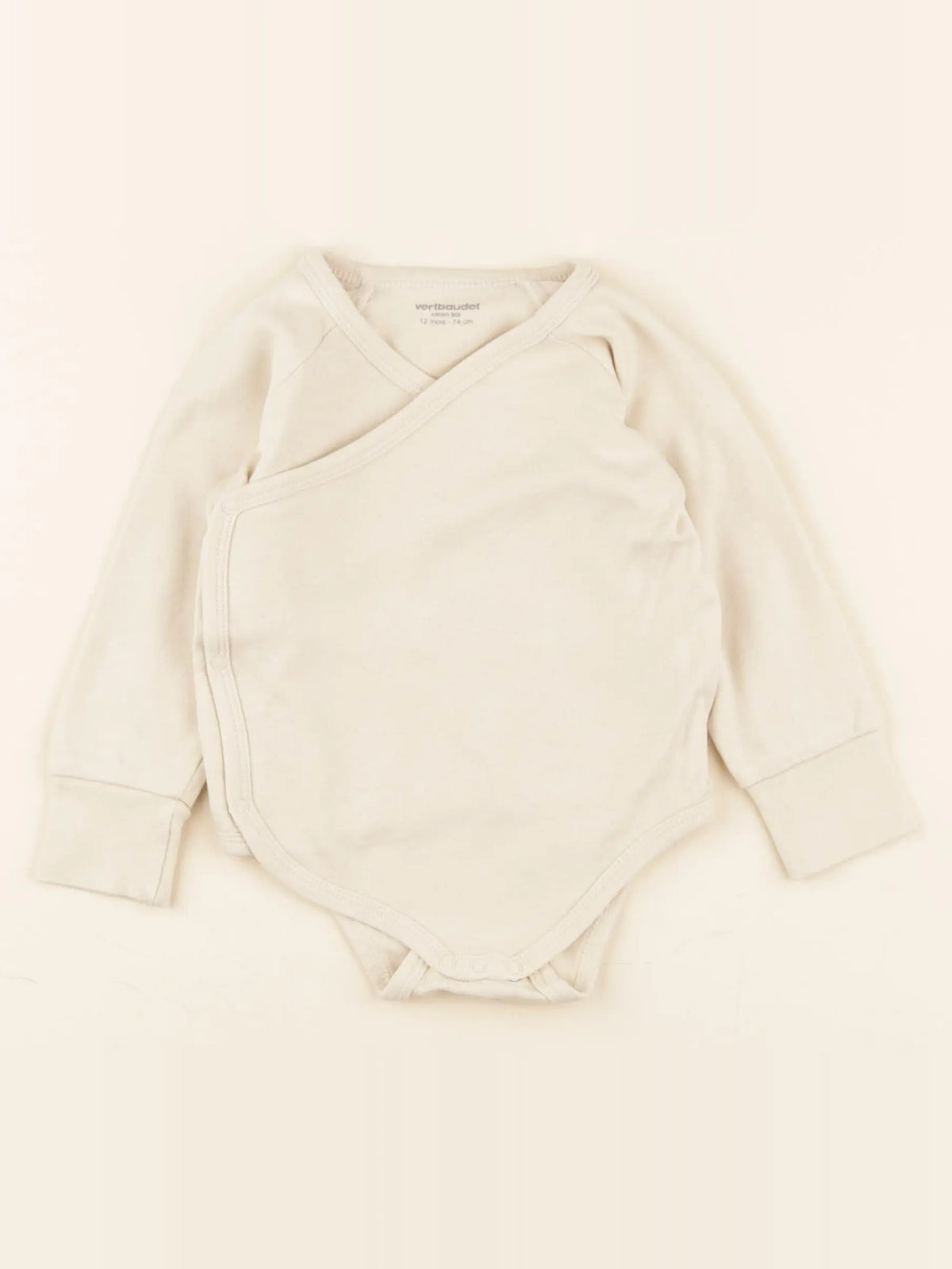 Vertbaudet - body beige - 12 mois