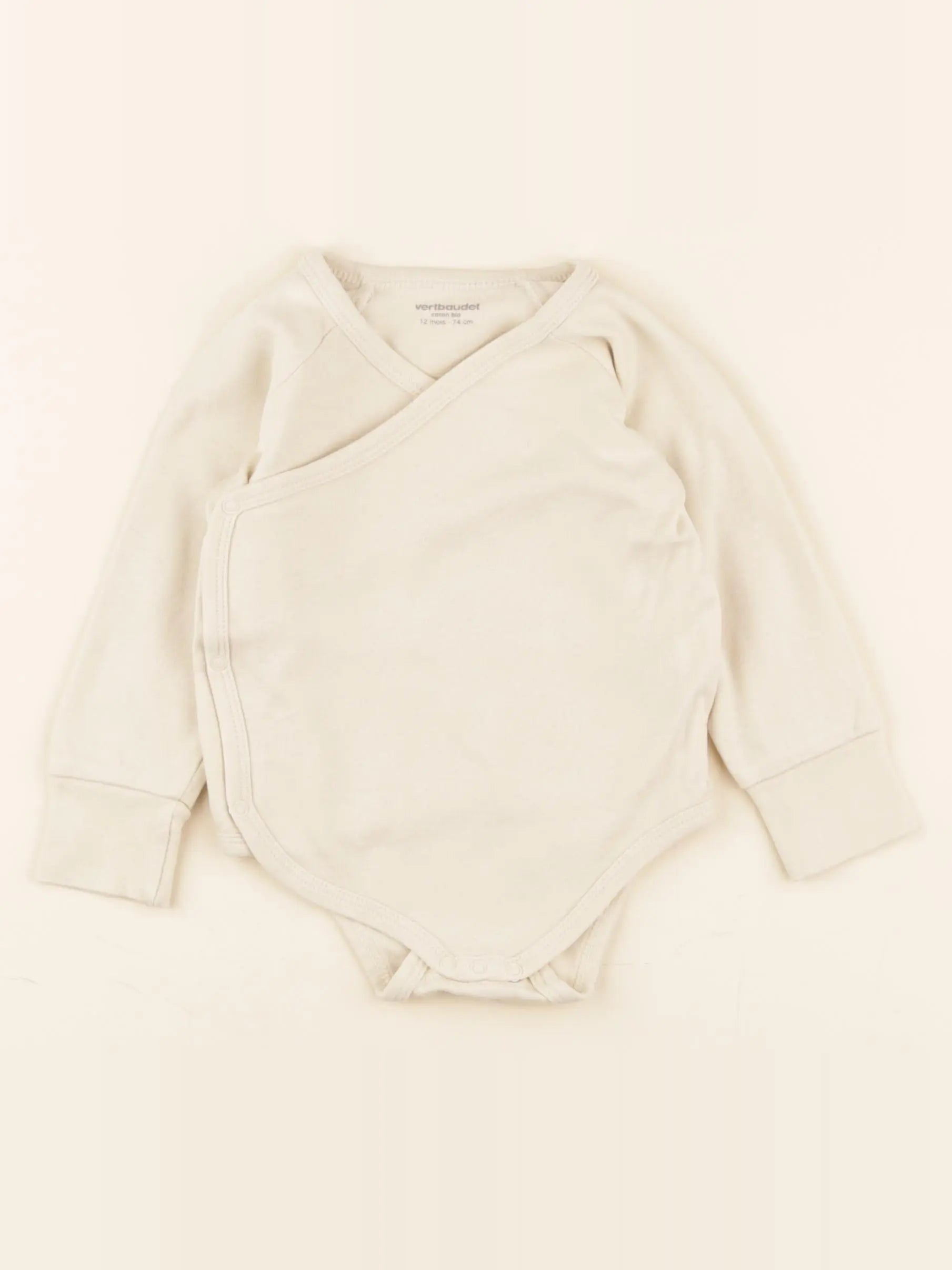 Vertbaudet - body beige - 12 mois