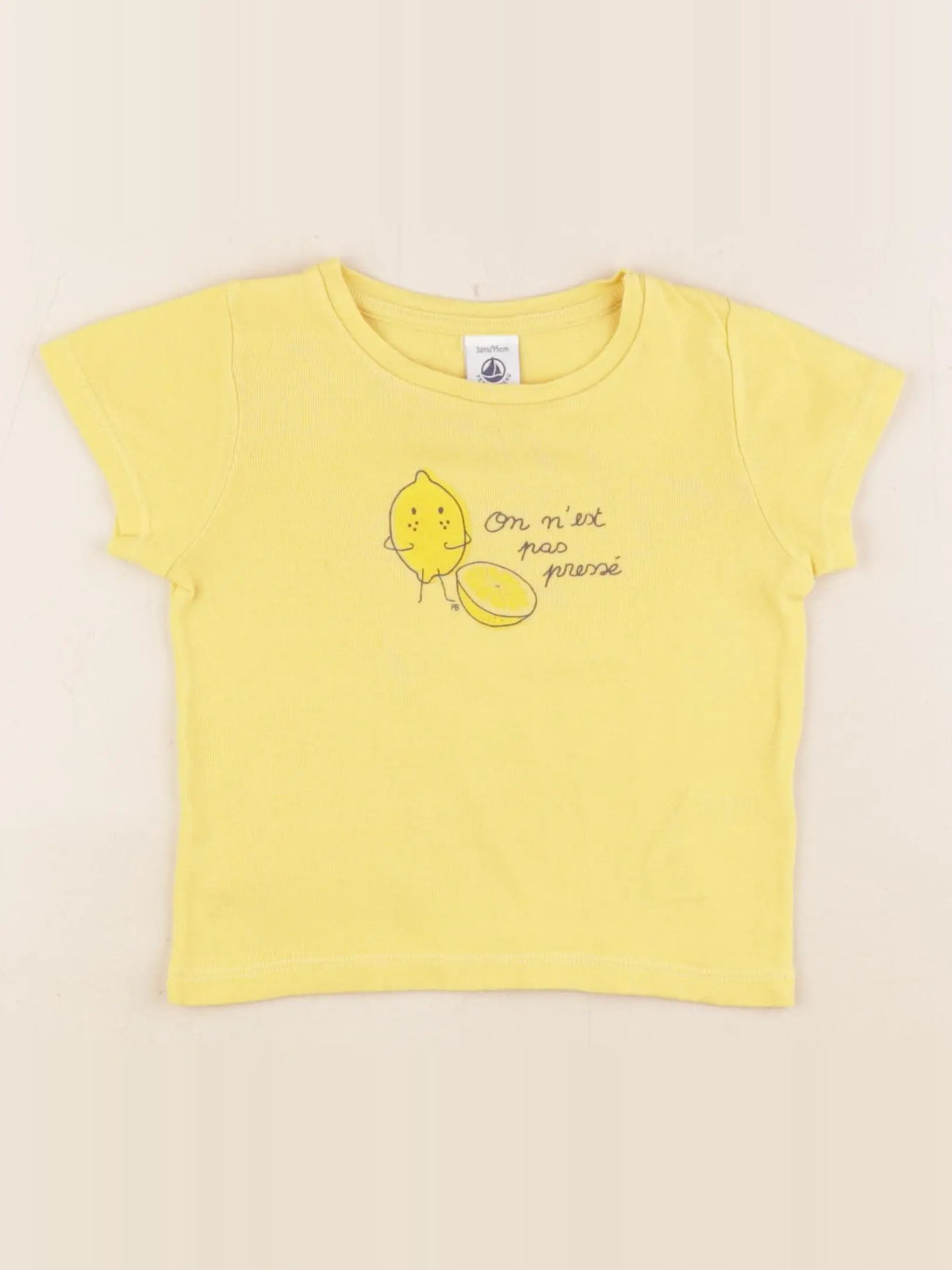 Petit Bateau - tee-shirt jaune - 10 ans