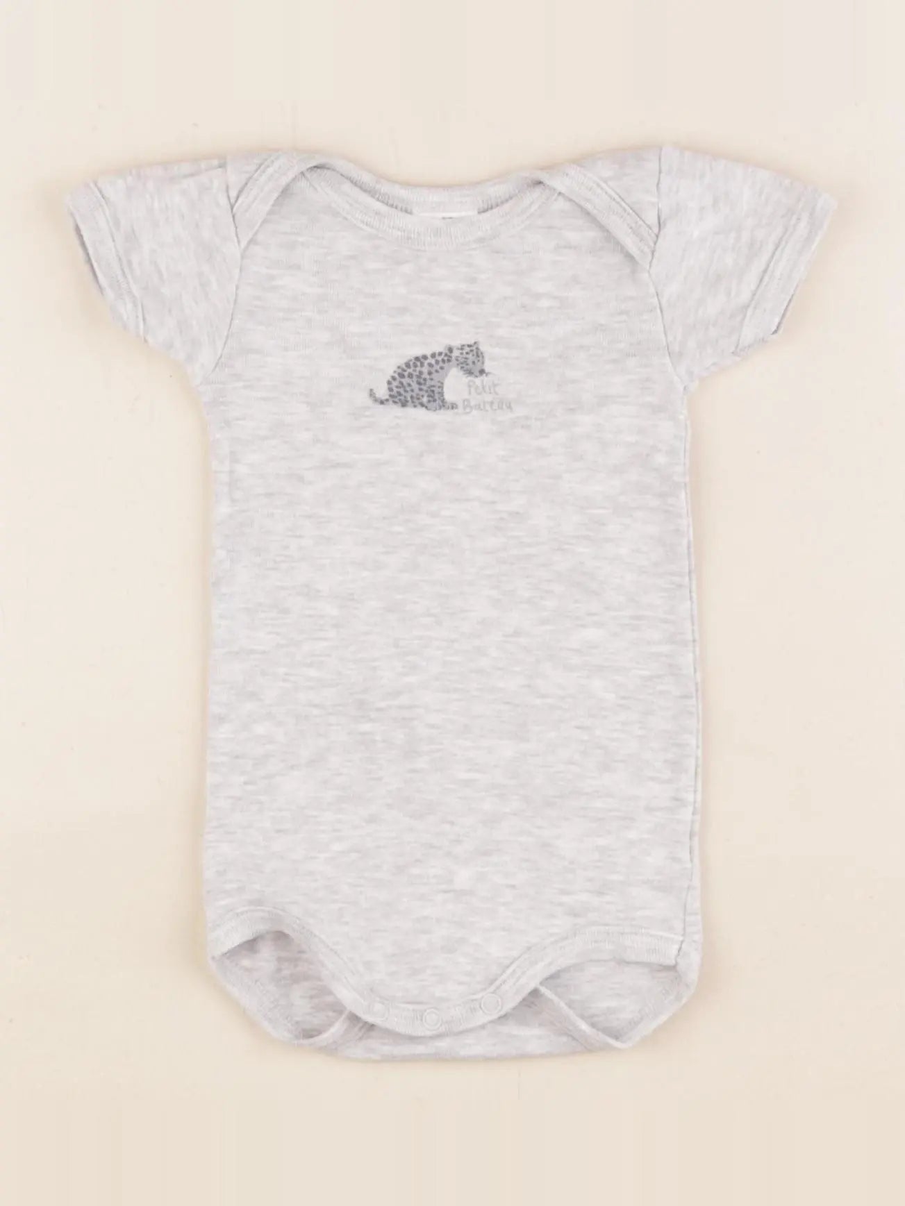 Petit Bateau - body gris - 3 mois