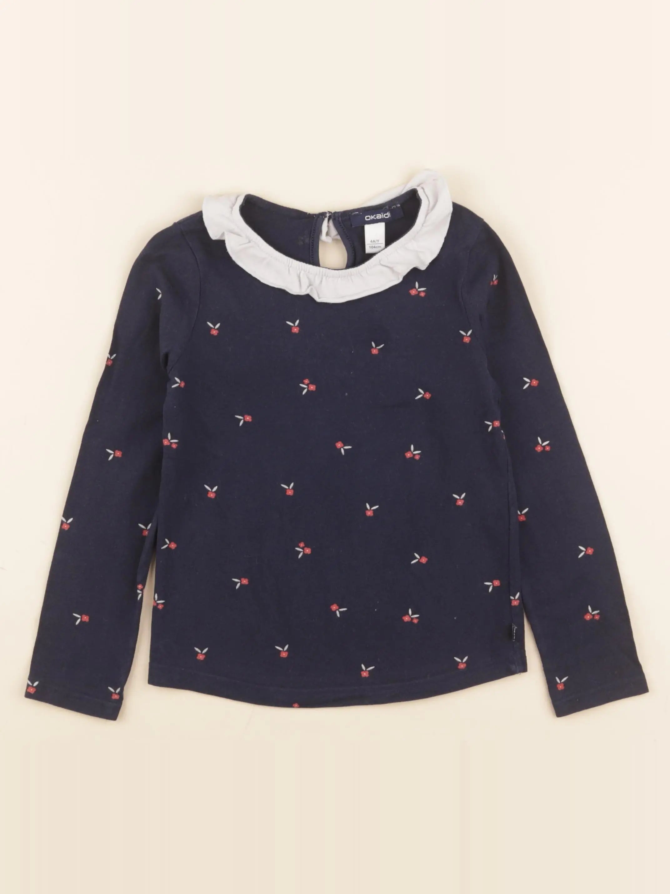 Okaidi - tee-shirt bleu - 4 ans