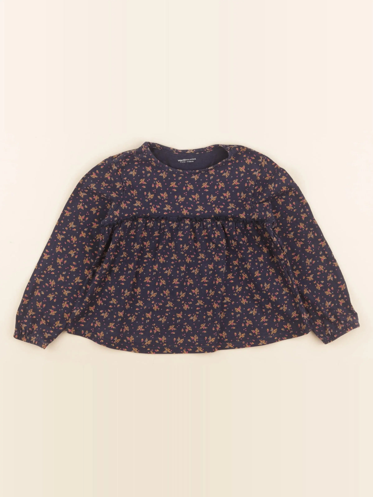 Vertbaudet - tee-shirt bleu - 6 ans
