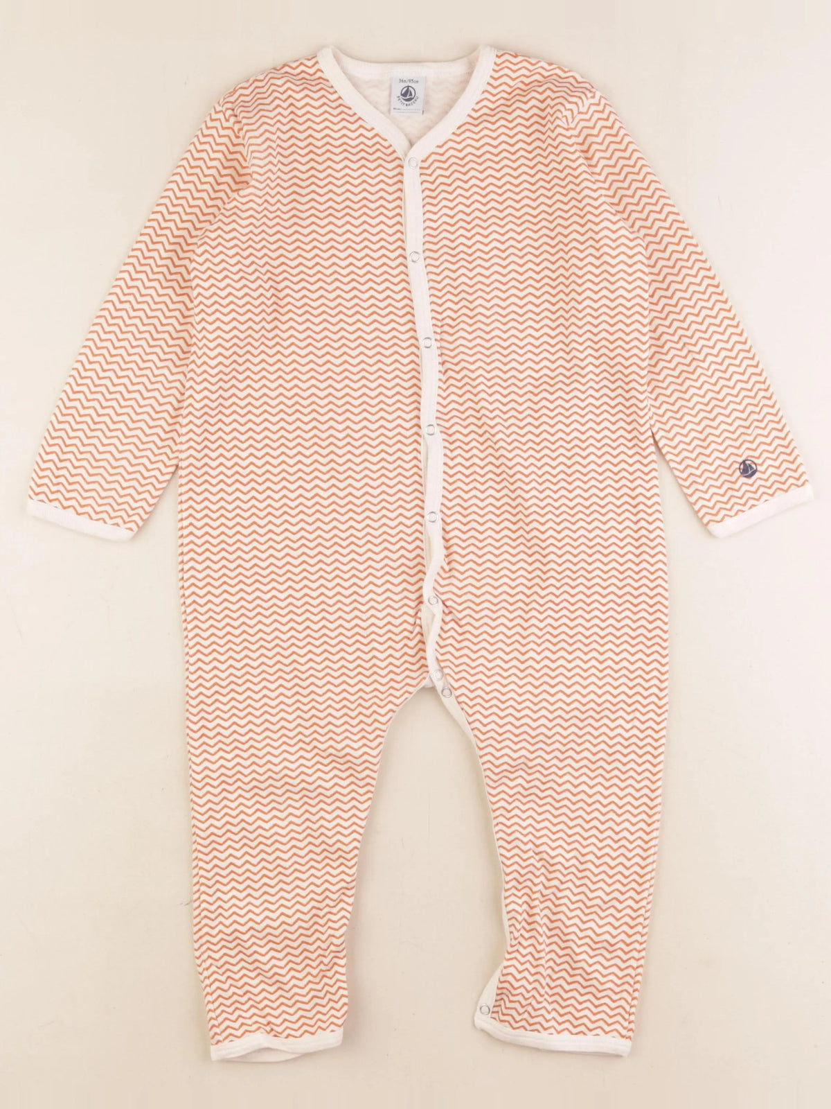 Petit Bateau - pyjama coton orange - 36 mois