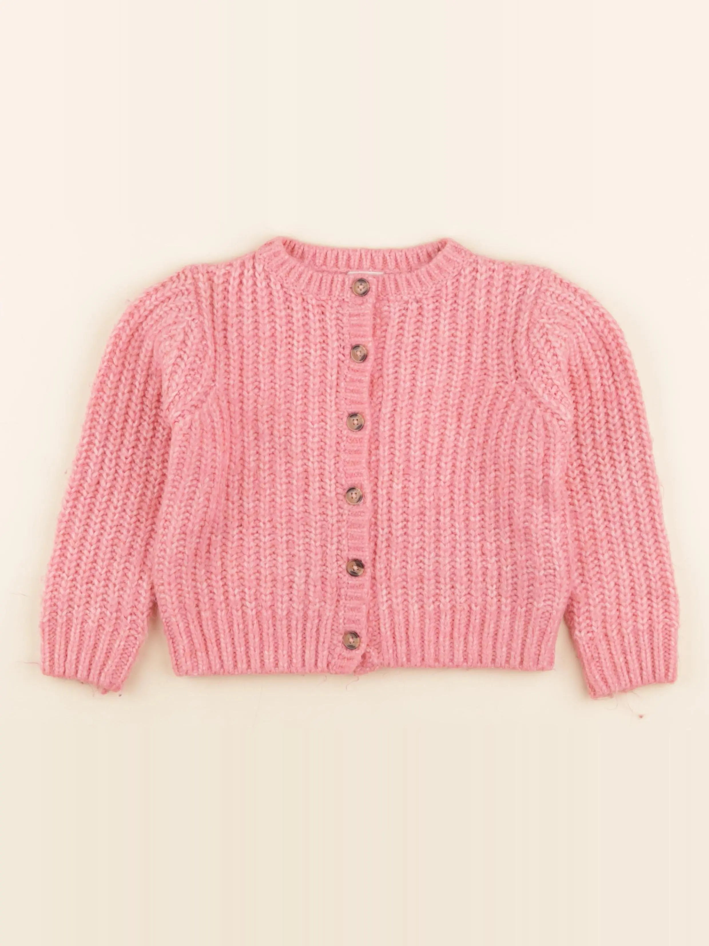 Vertbaudet - gilet rose - 6 ans