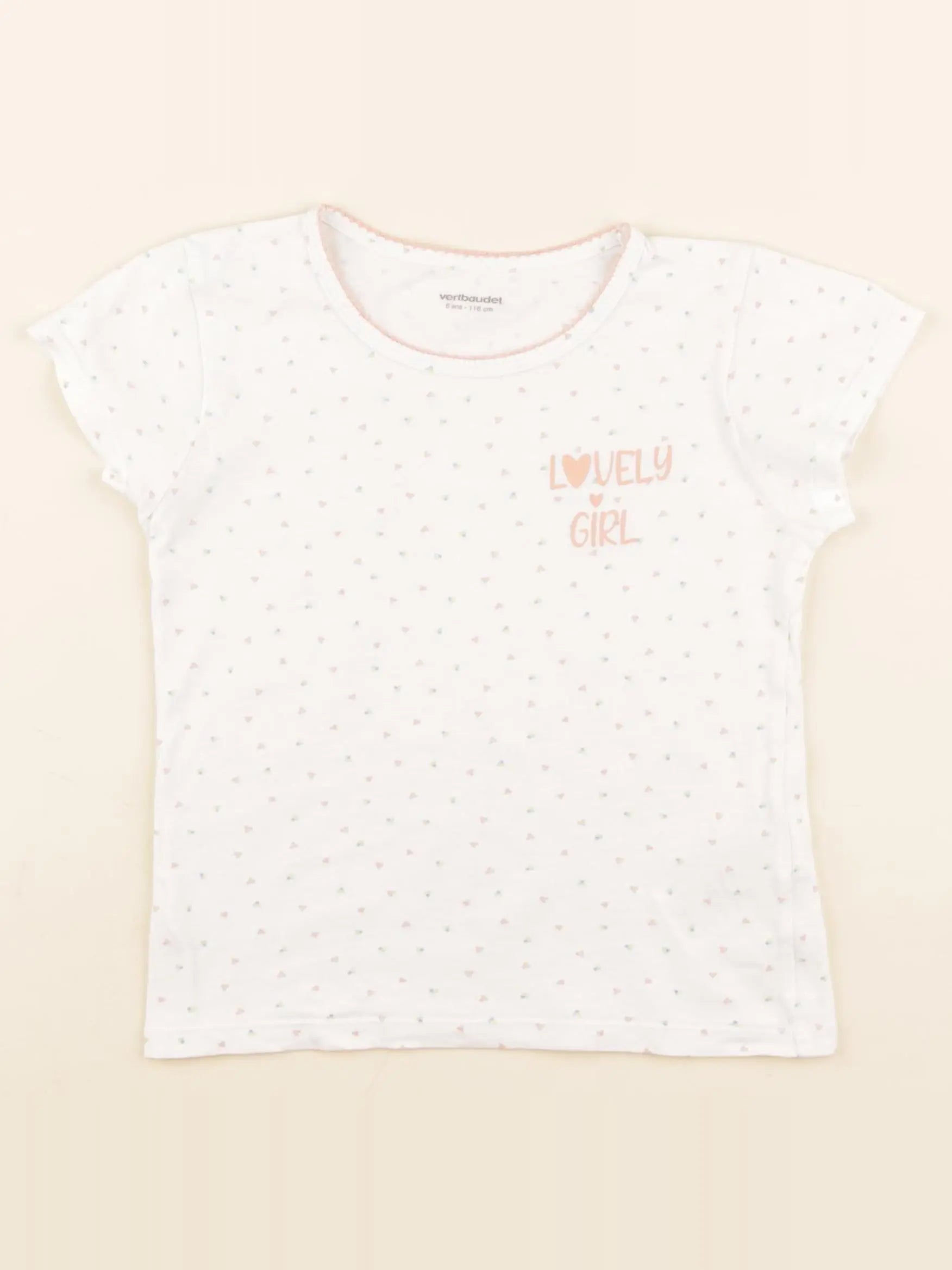 Vertbaudet - maillot de corps blanc - 6 ans