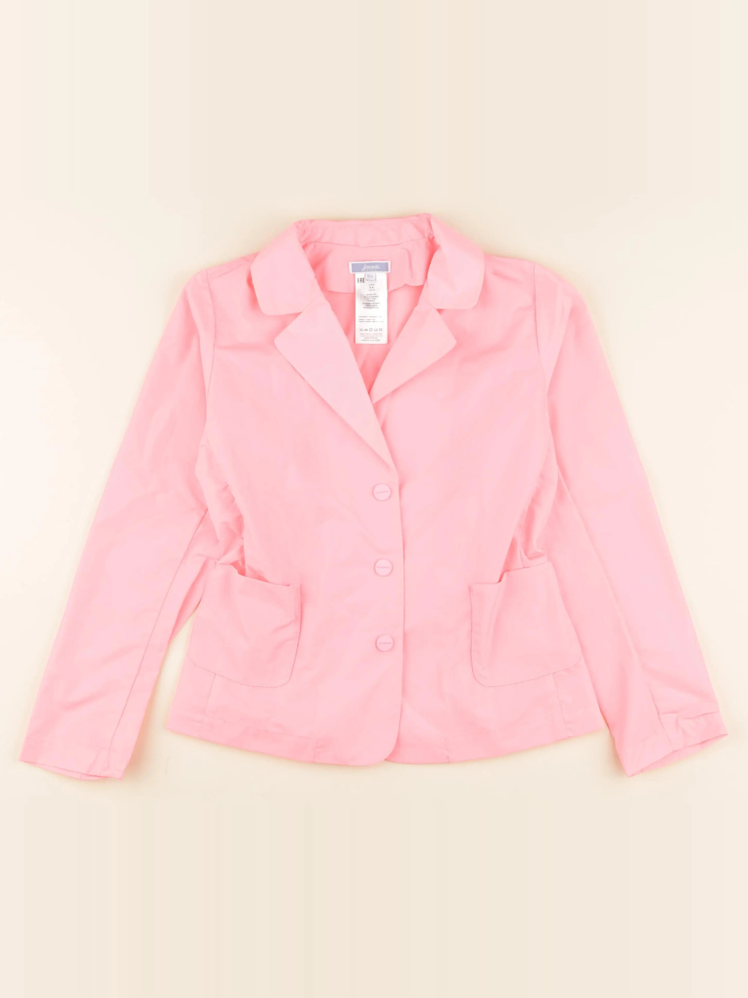 Jacadi - veste rose fluo - 10 ans