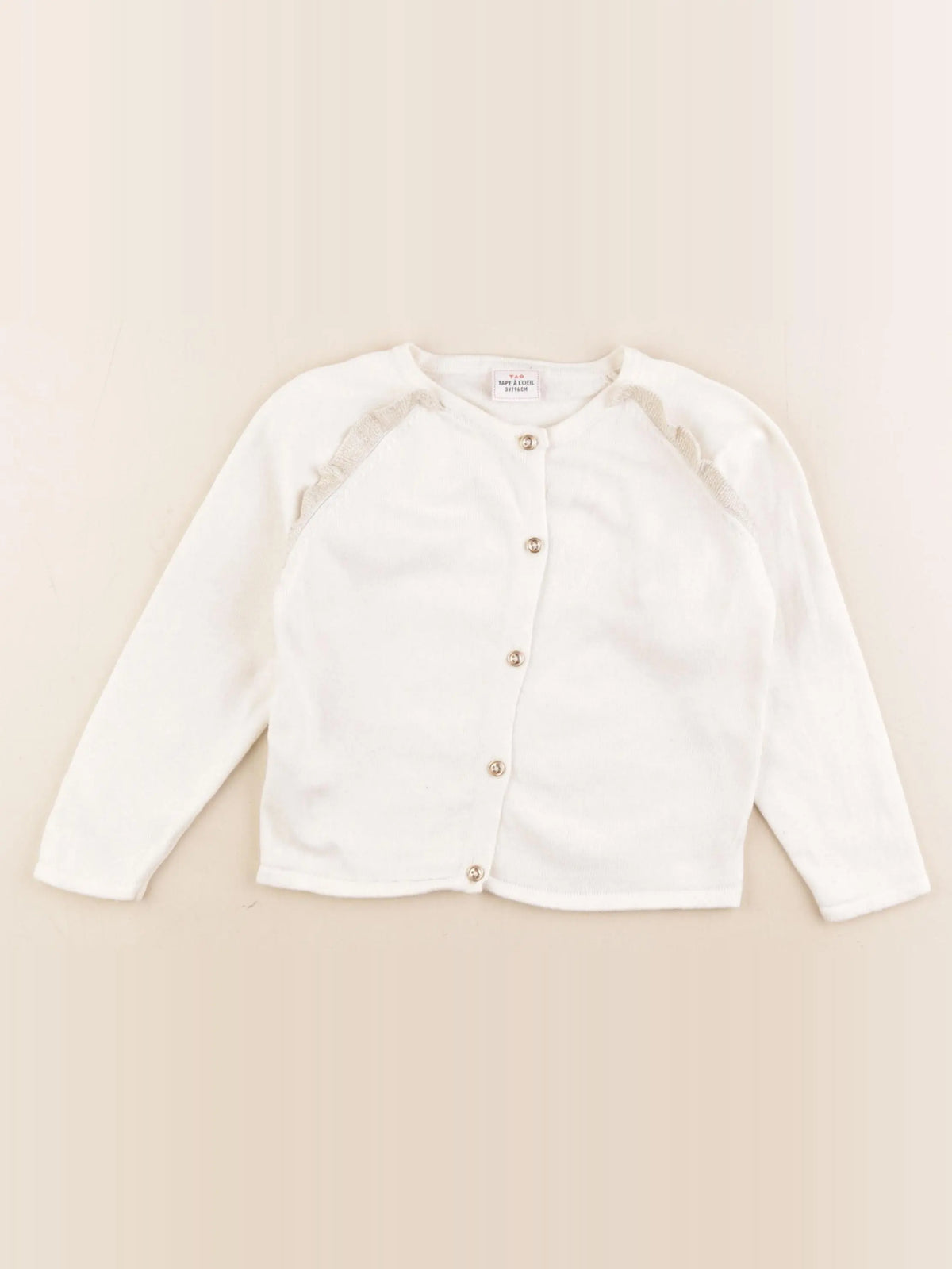 Tape à l'oeil - gilet blanc - 3 ans