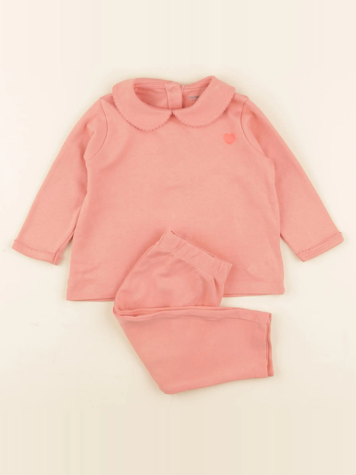 Vertbaudet - pyjama coton rose - 18 mois