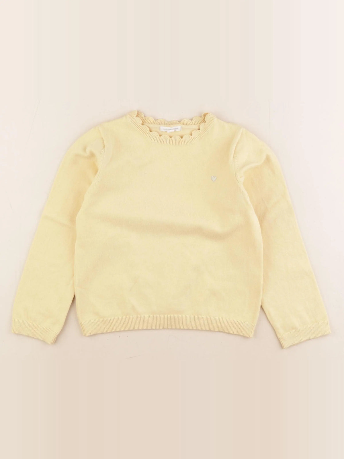 Vertbaudet - pull jaune - 6 ans