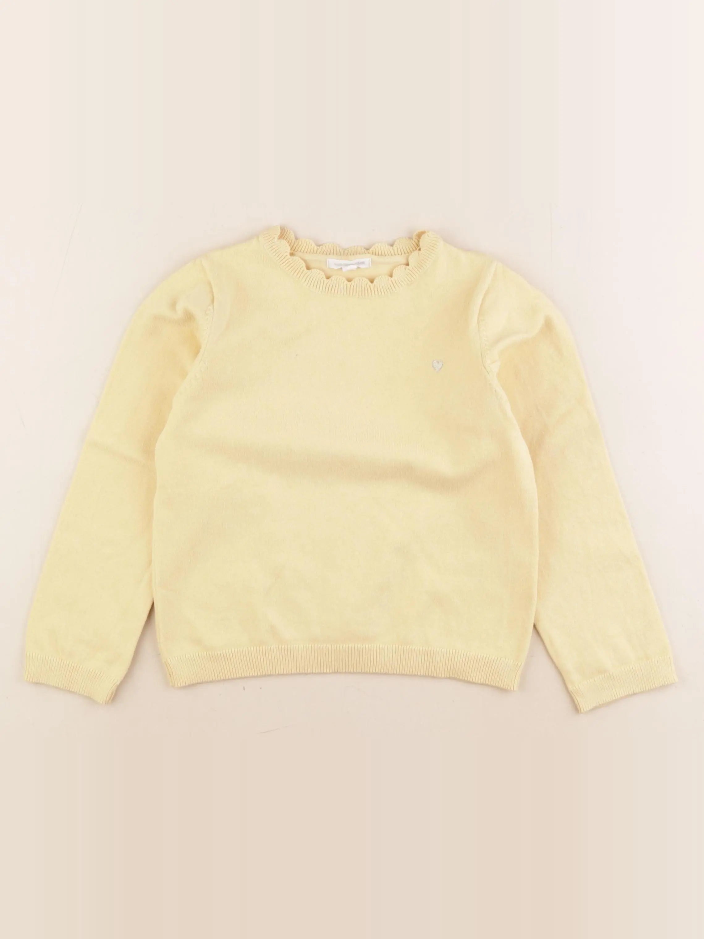 Vertbaudet - pull jaune - 6 ans