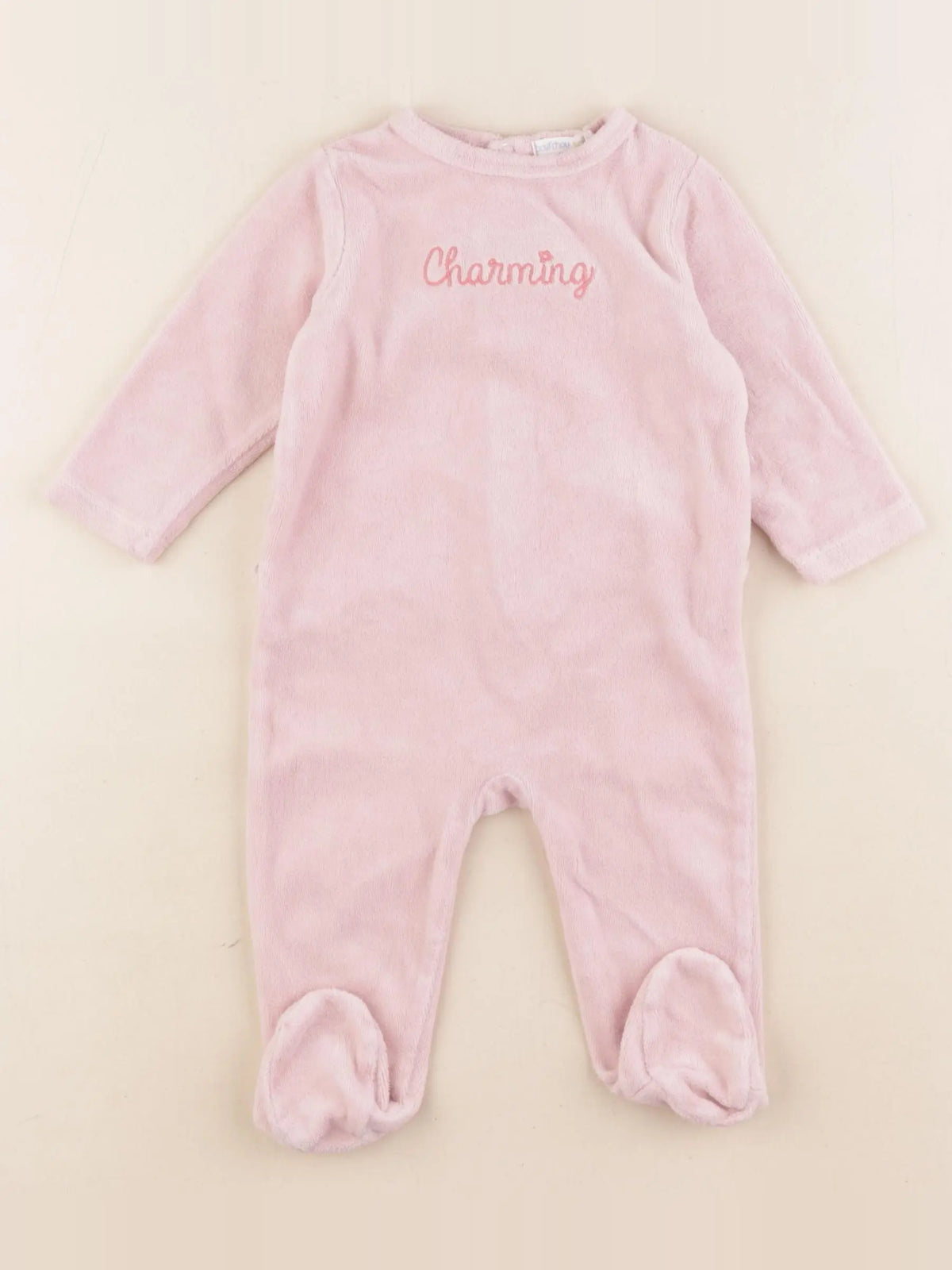 Boutchou - pyjama velours rose - 6 mois