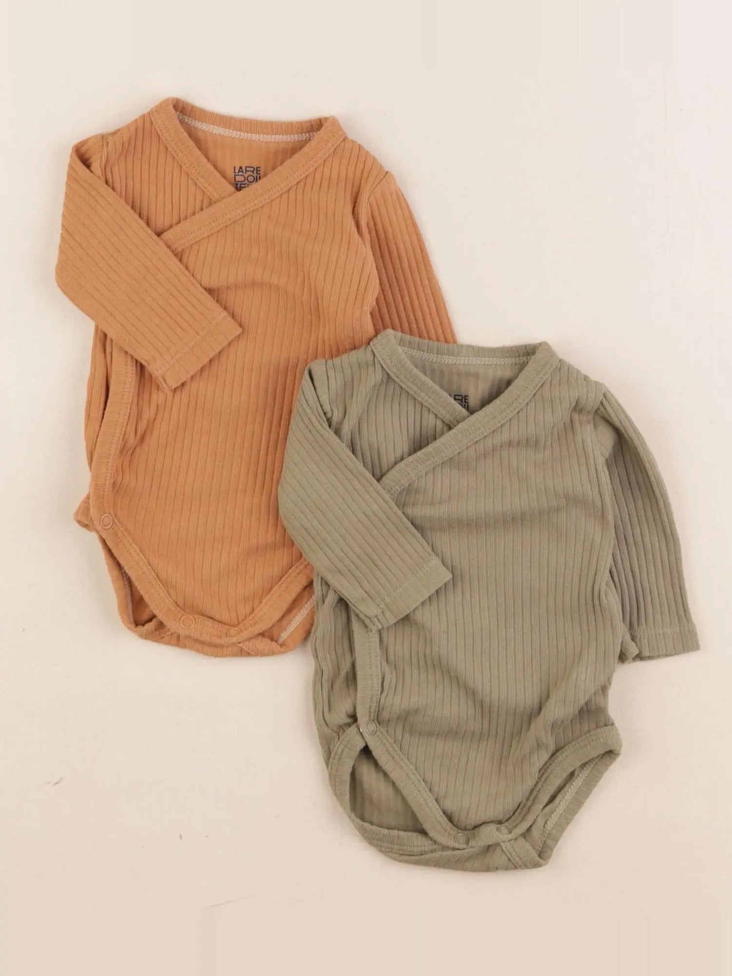 La Redoute - body marron, vert - 0 mois