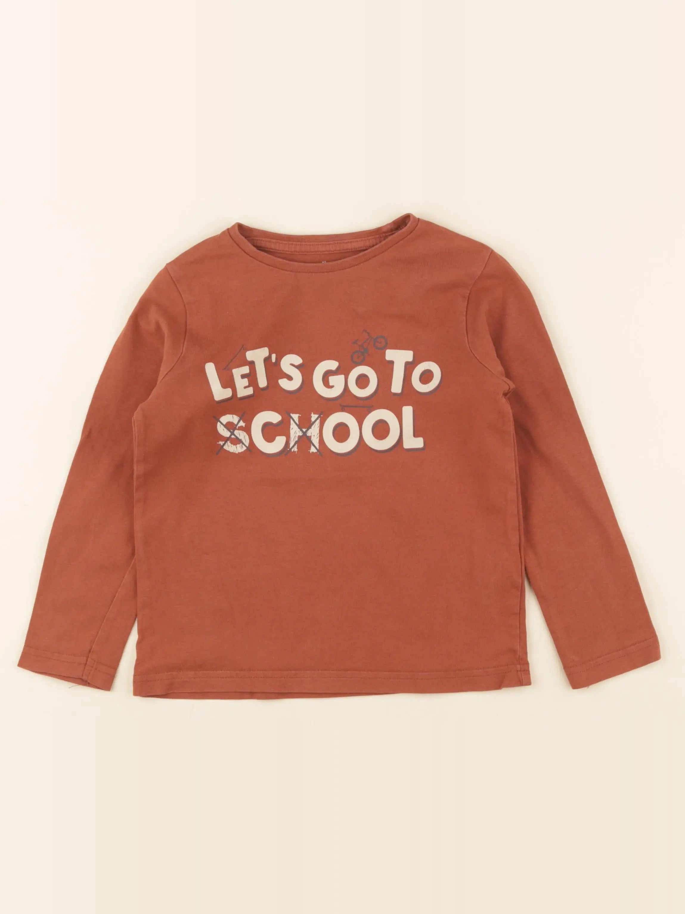 Vertbaudet - tee-shirt marron - 5 ans