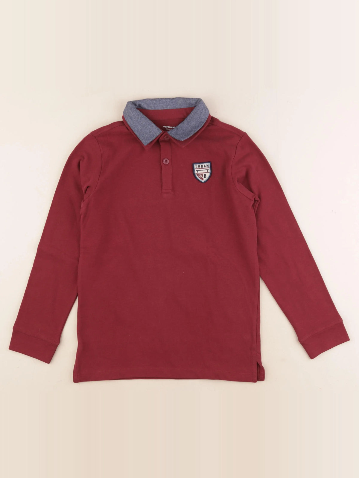 Vertbaudet - polo rouge - 10 ans
