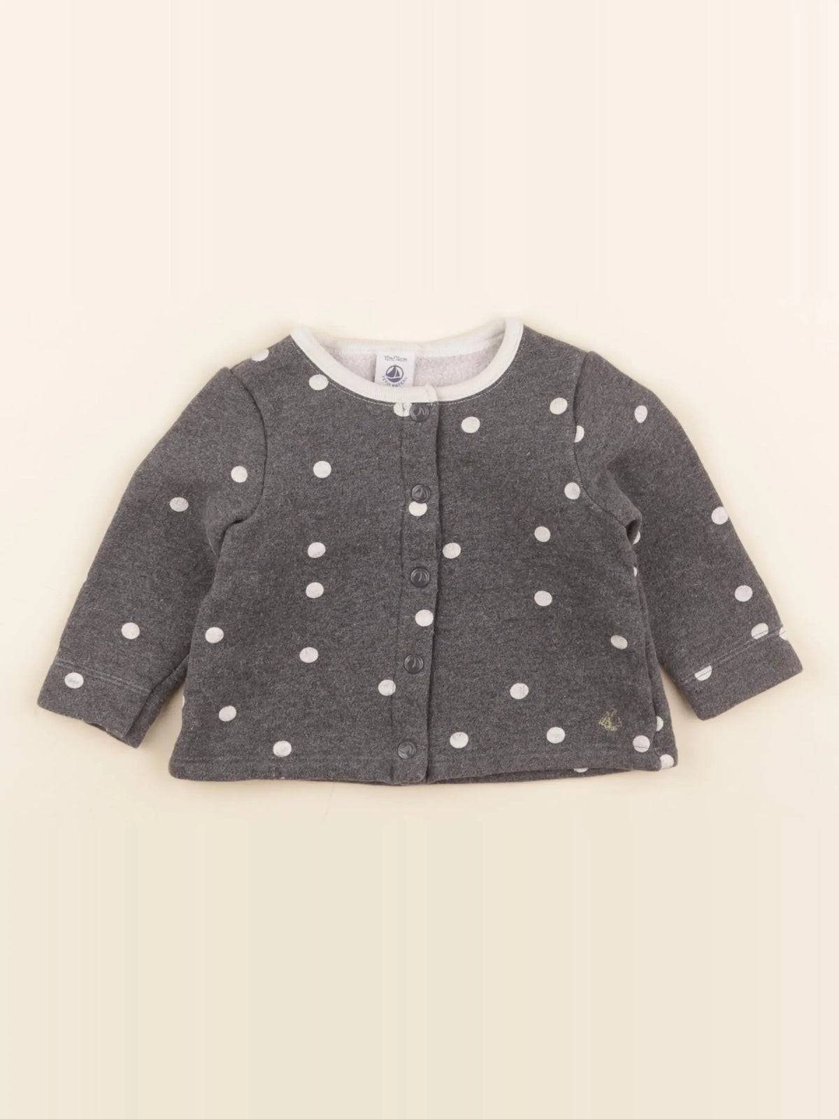 Petit Bateau - sweat gris - 12 mois