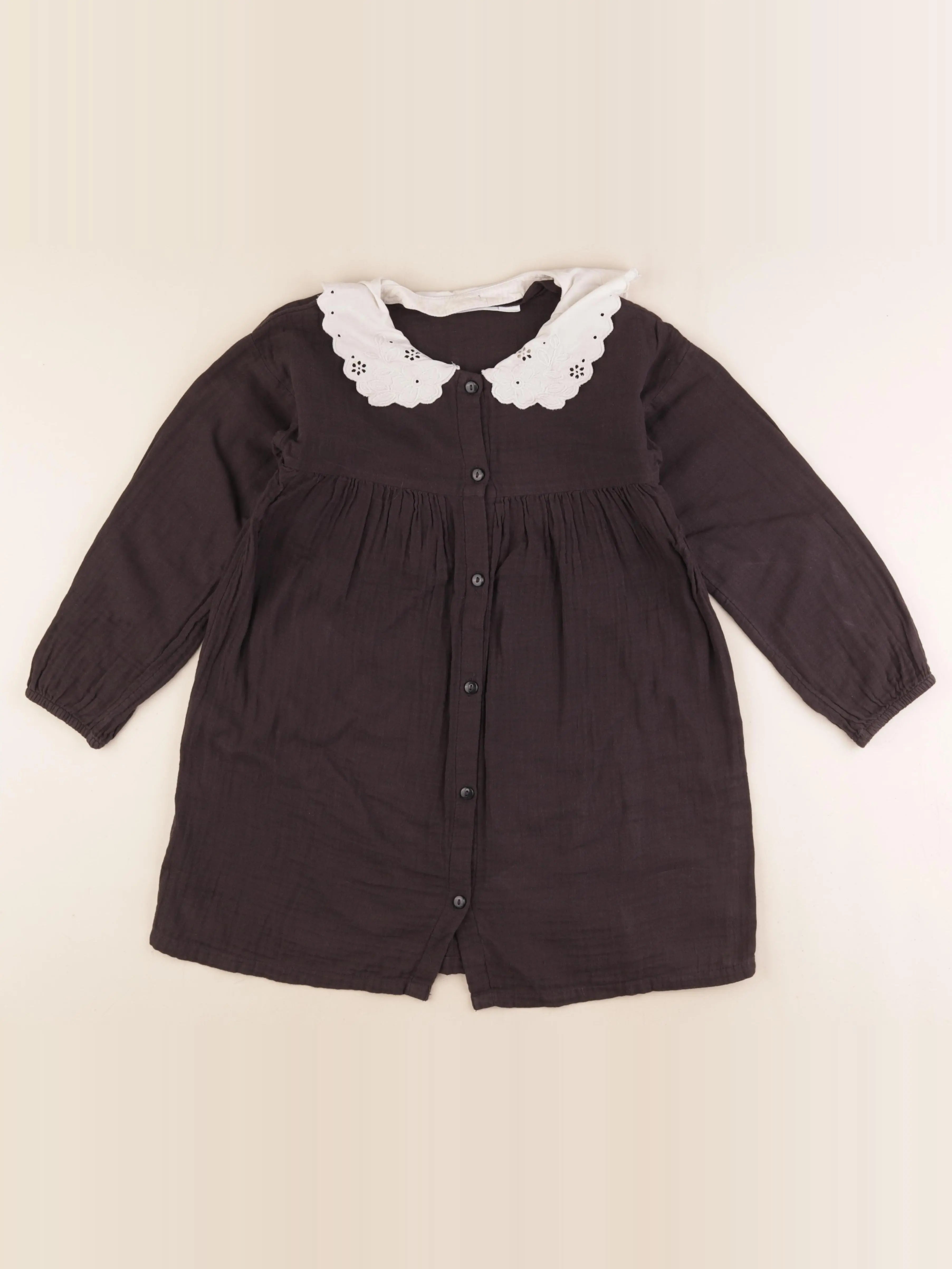 H&M - robe gris - 8/9 ans