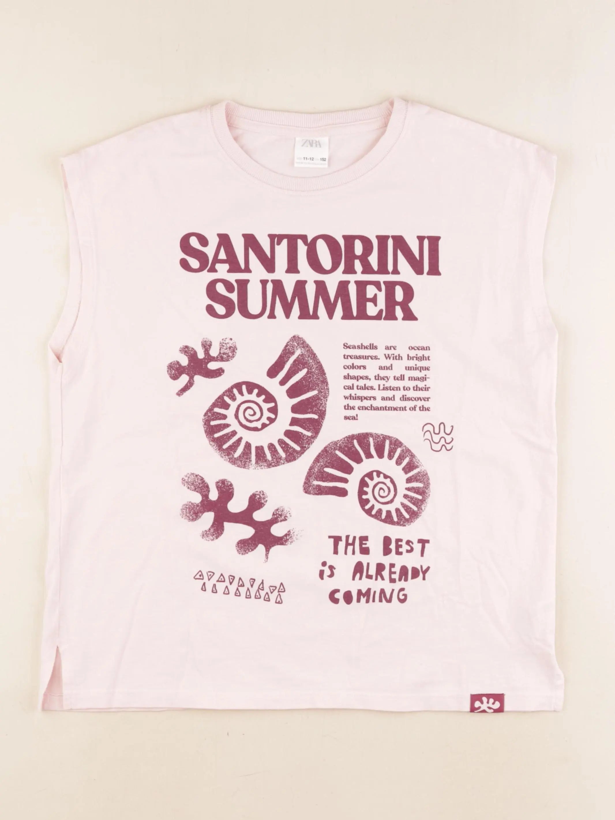 Zara - tee-shirt rose - 11/12 ans