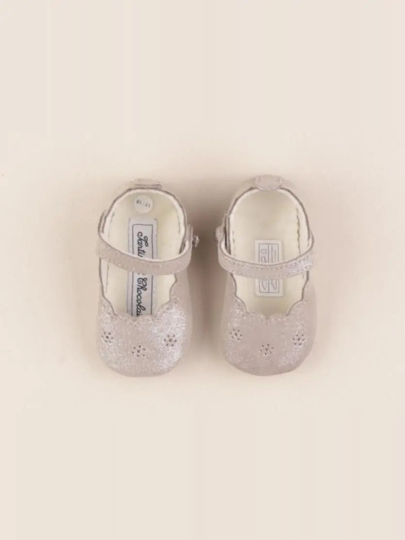 Tartine & Chocolat - chaussons argent, gris - pointure 17/18