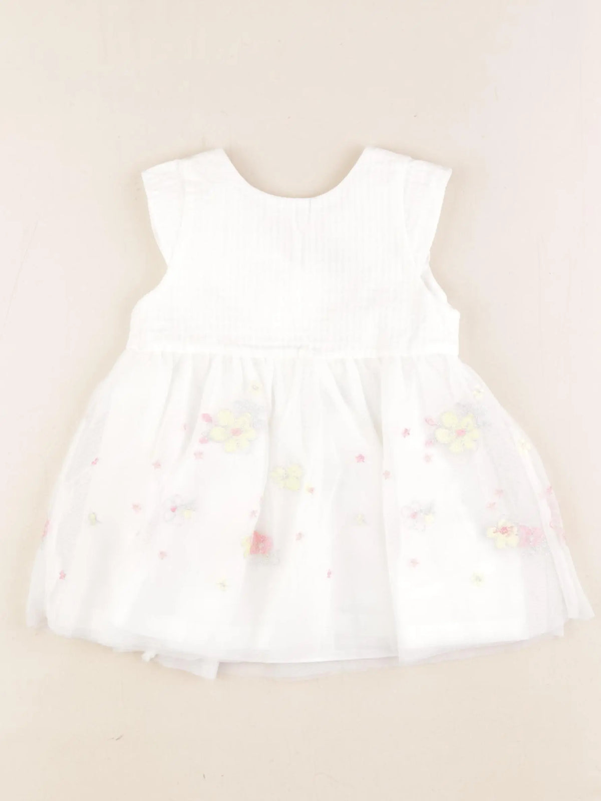 Petit Bateau - robe blanc - 6 mois