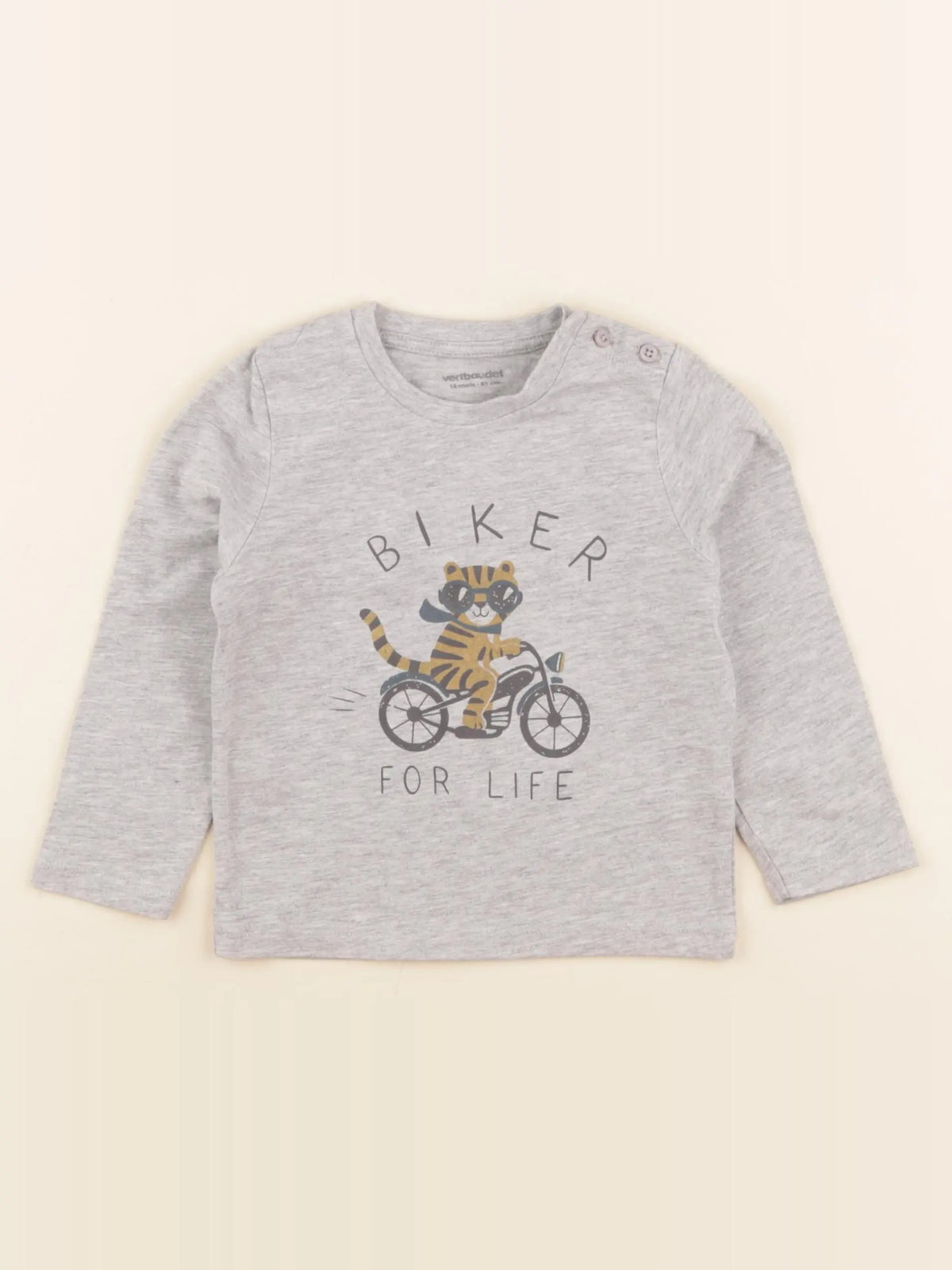 Vertbaudet - tee-shirt gris - 18 mois