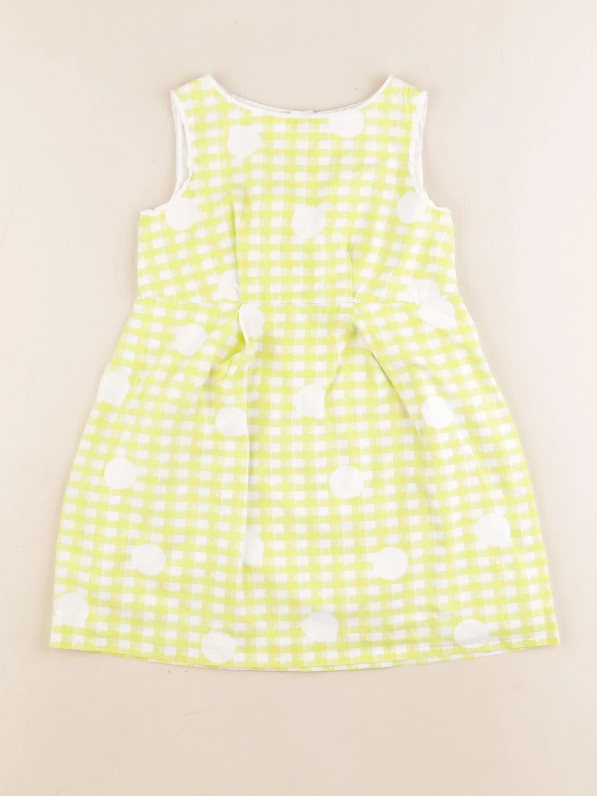 Bonpoint - robe vert, blanc - 3 ans
