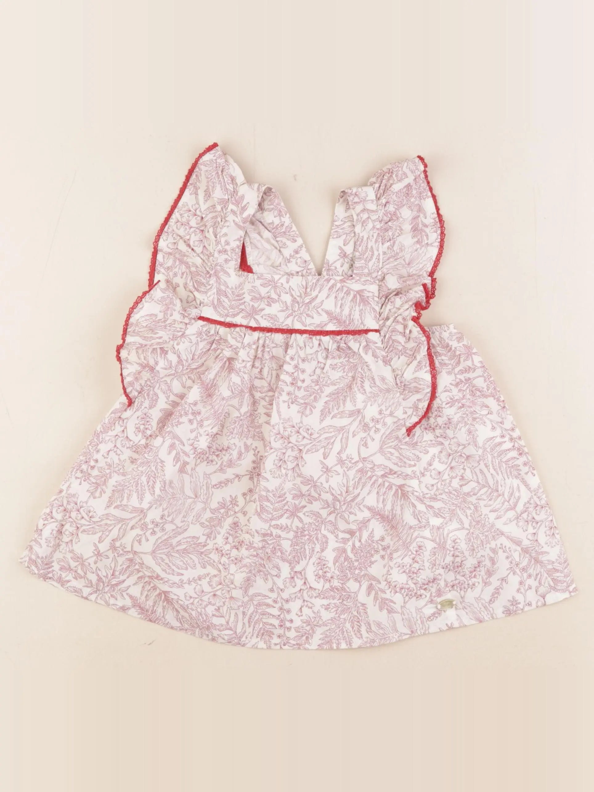 Tartine & Chocolat - blouse beige, rouge - 3 ans