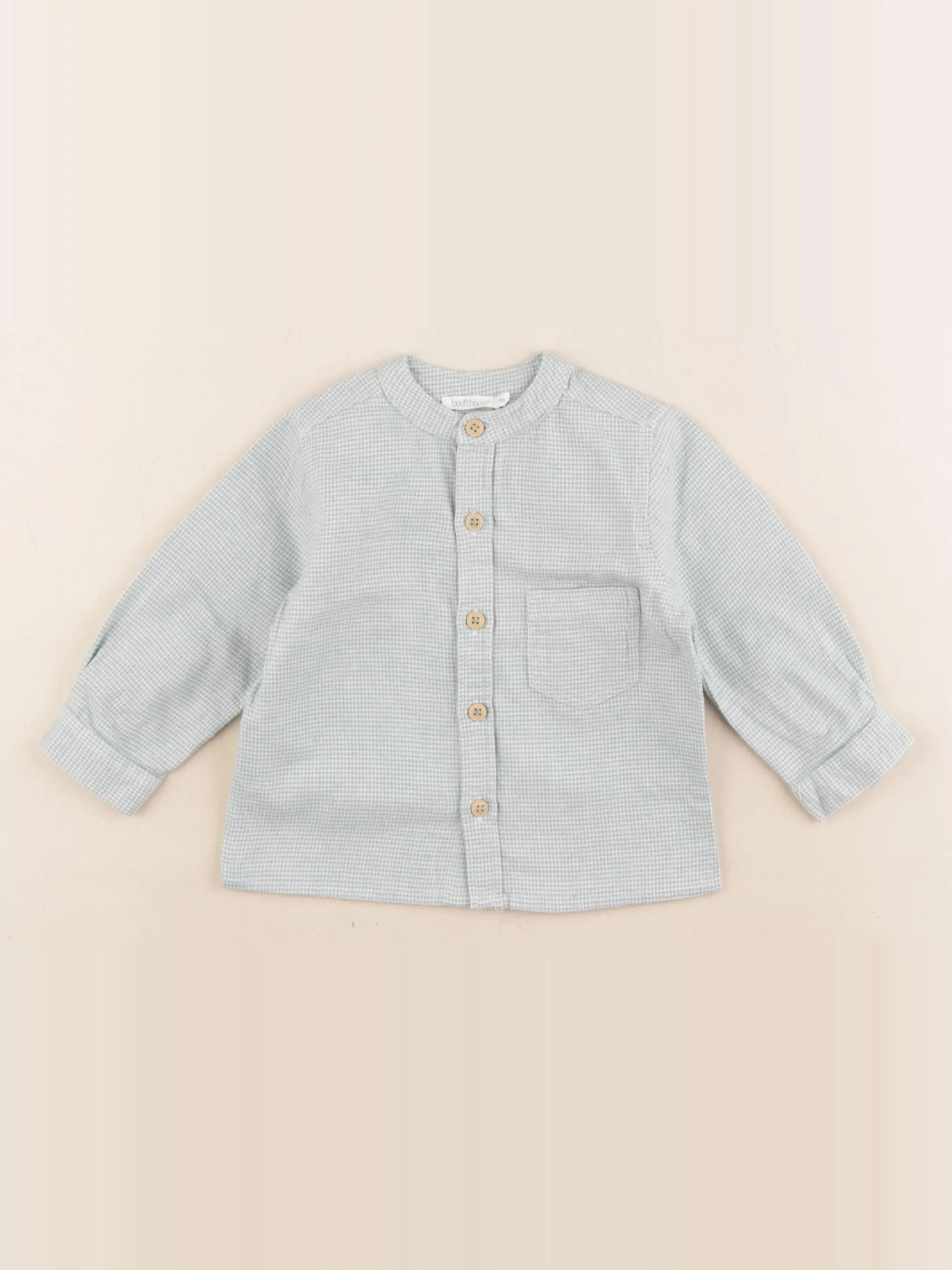 Boutchou - chemise vert - 6 mois