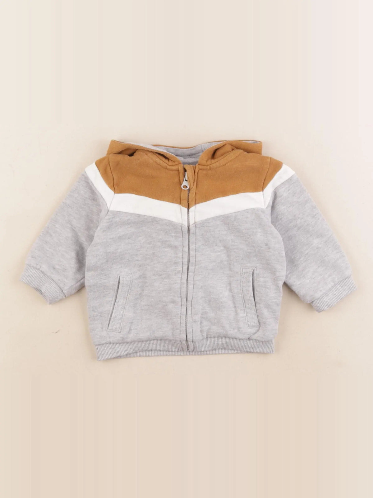 Vertbaudet - sweat gris - 6 mois