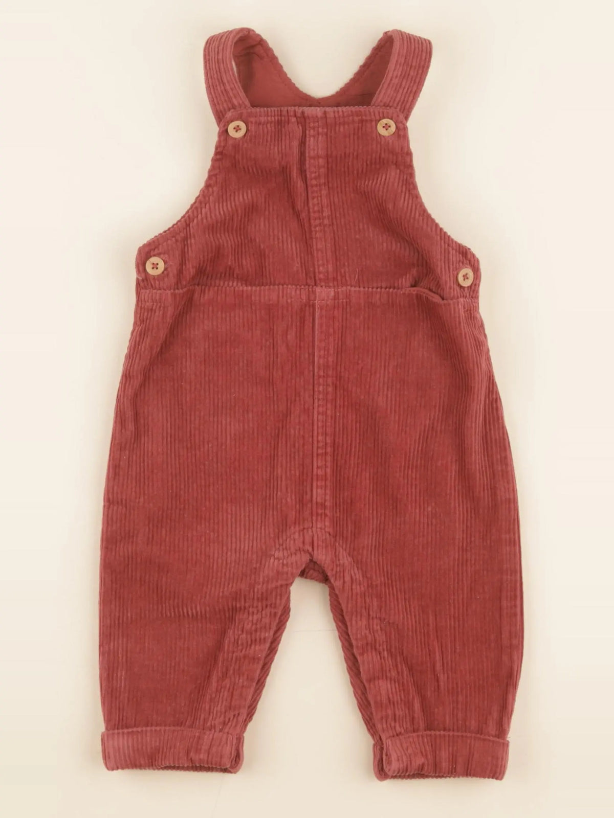 Vertbaudet - salopette rouge - 6 mois