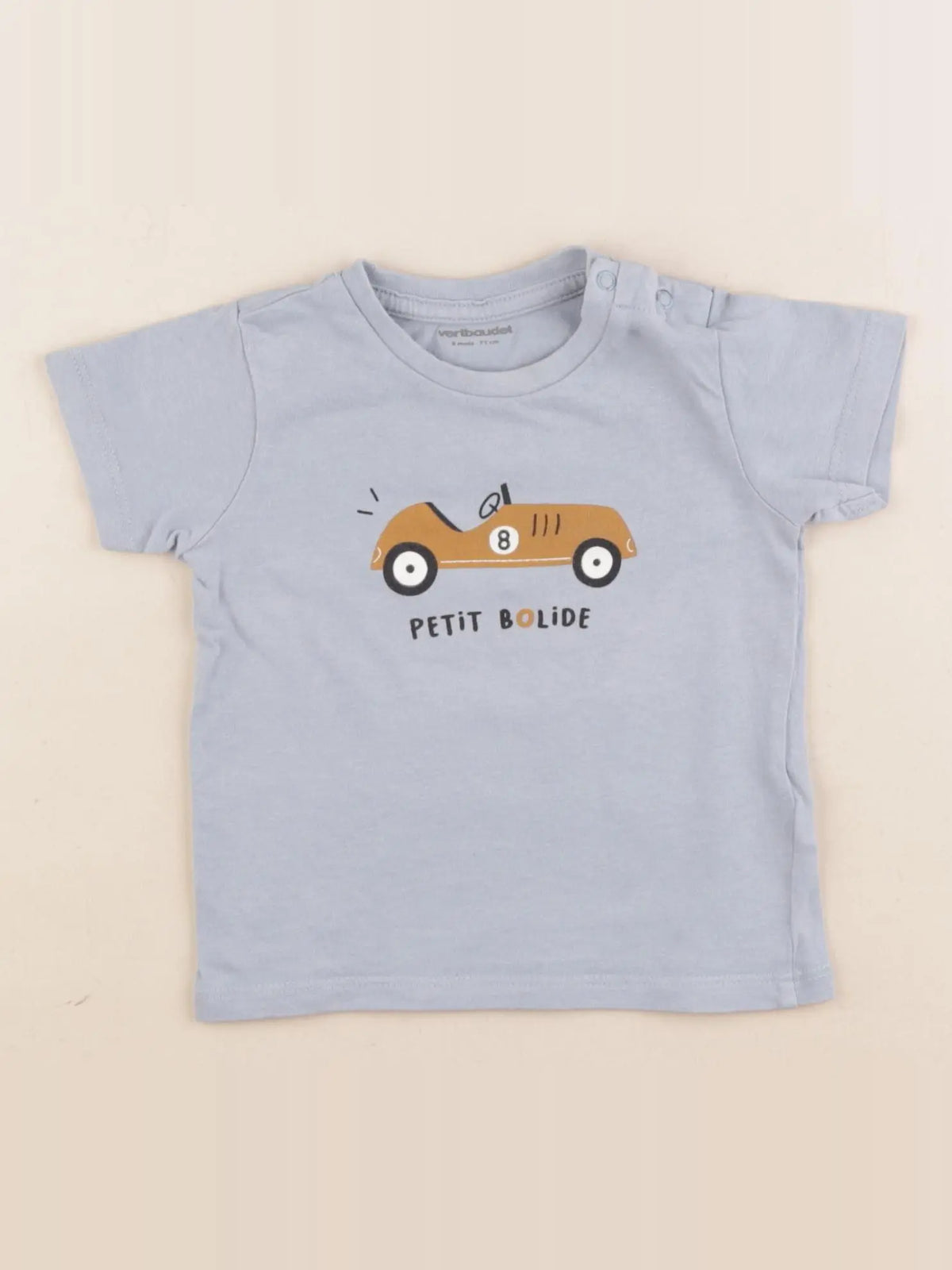 Vertbaudet - tee-shirt bleu - 9 mois
