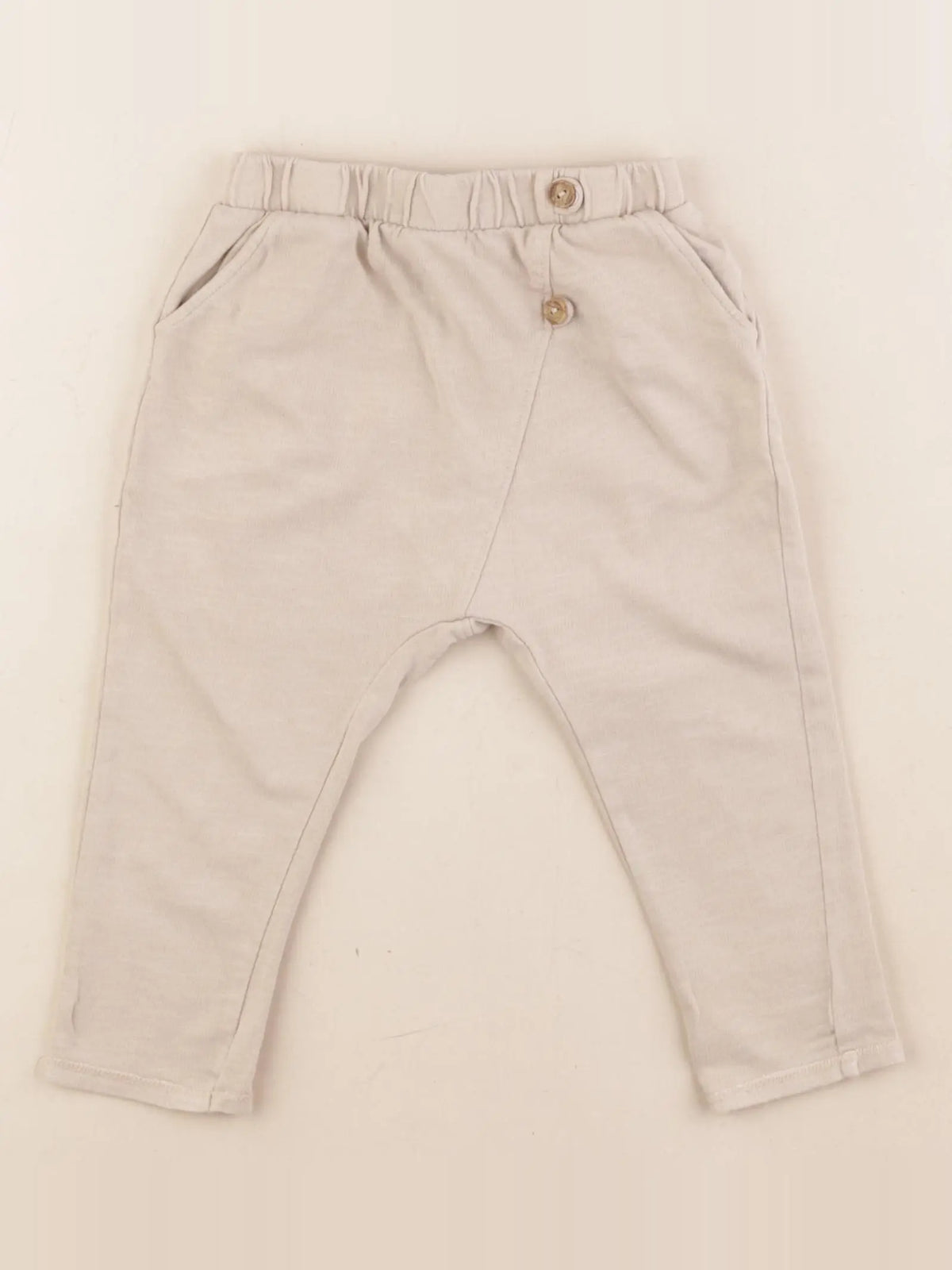 Vertbaudet - sarouel beige - 9 mois