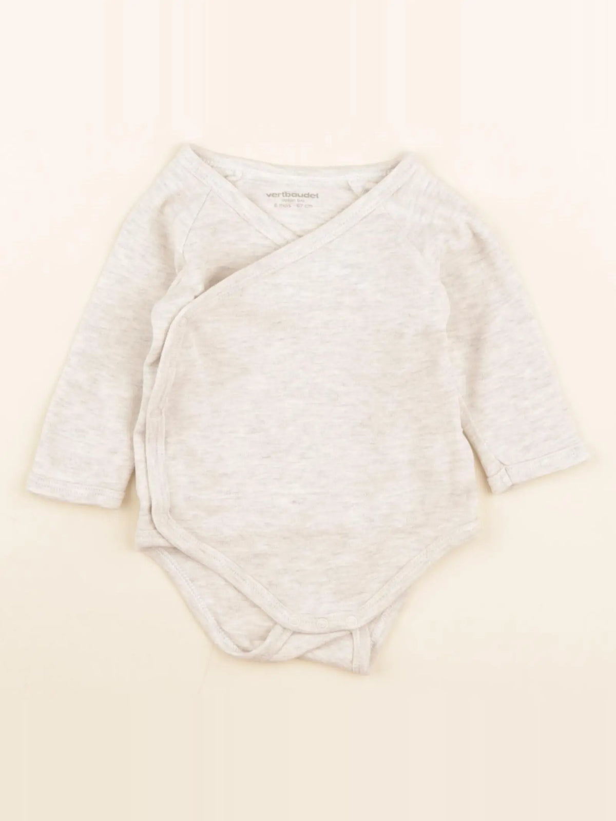 Vertbaudet - body beige - 6 mois