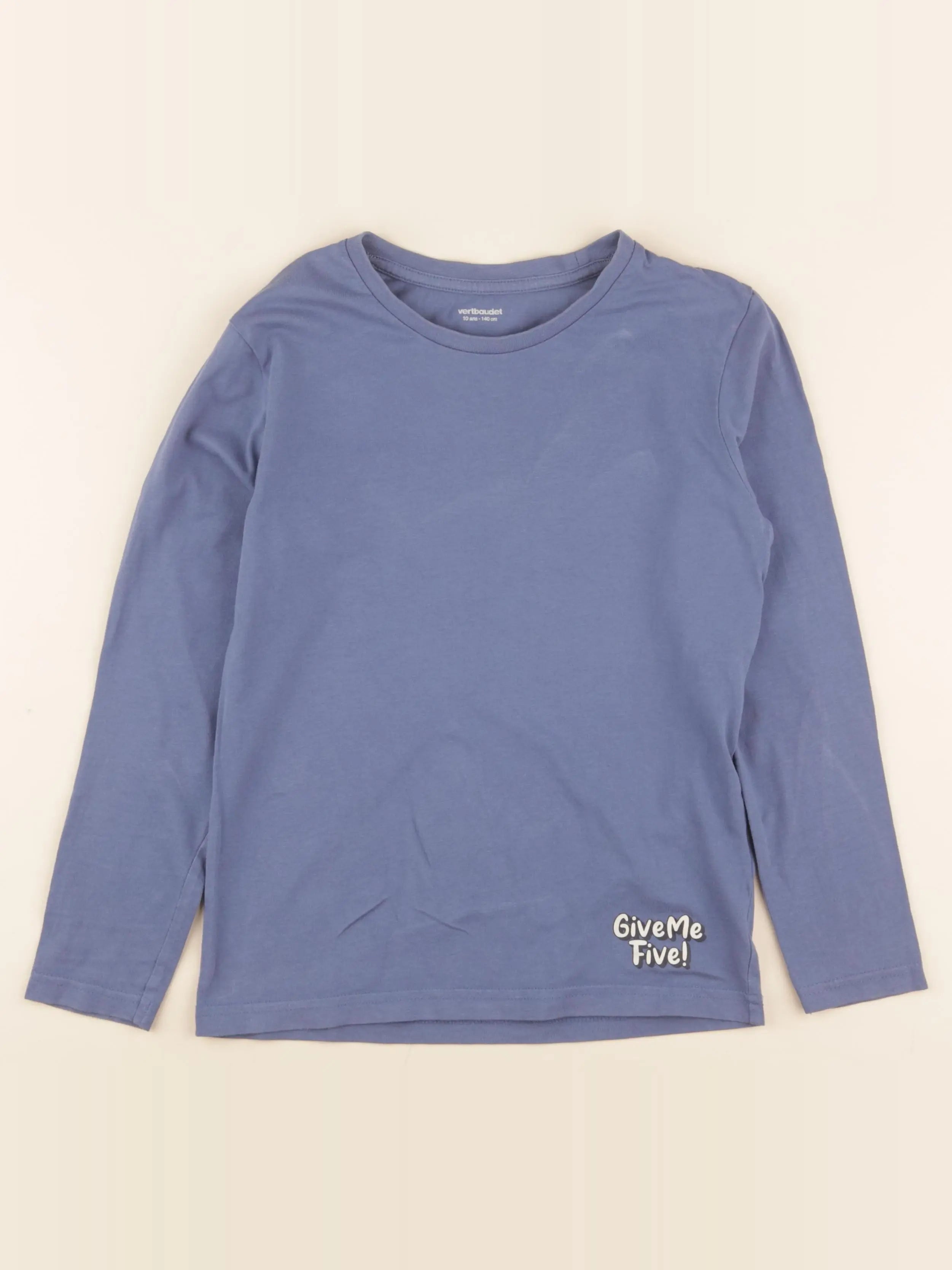 Vertbaudet - tee-shirt bleu - 10 ans