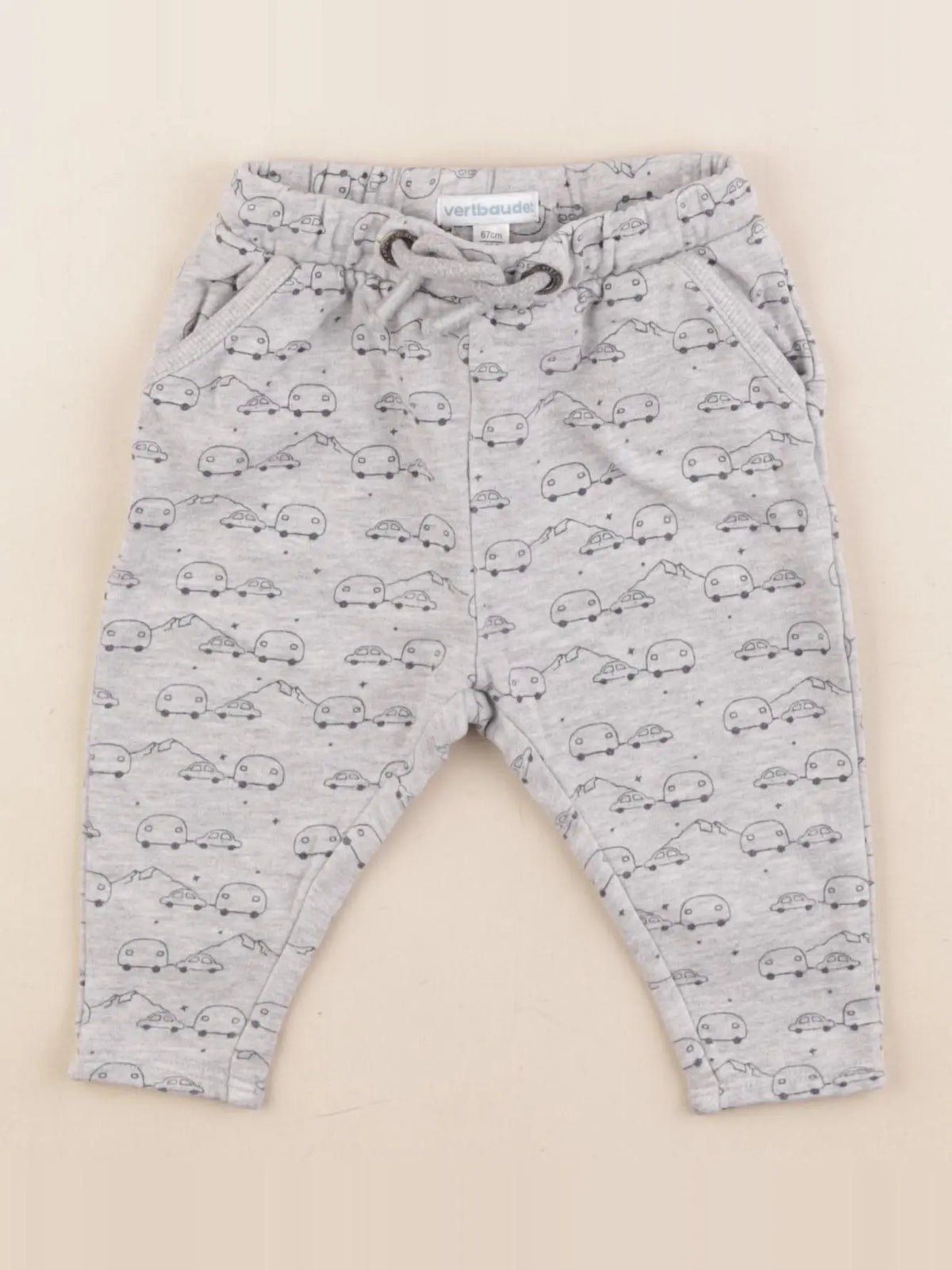 Vertbaudet - pantalon gris - 6 mois