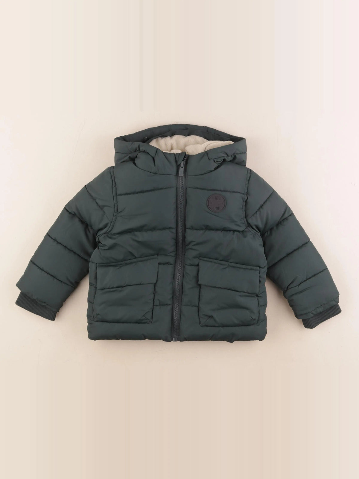 Vertbaudet - doudoune vert - 2 ans