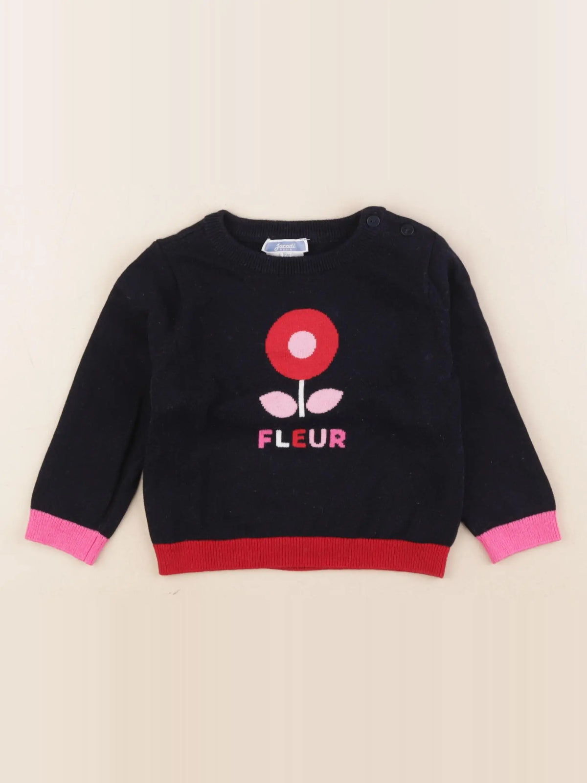 Jacadi - pull bleu - 18 mois