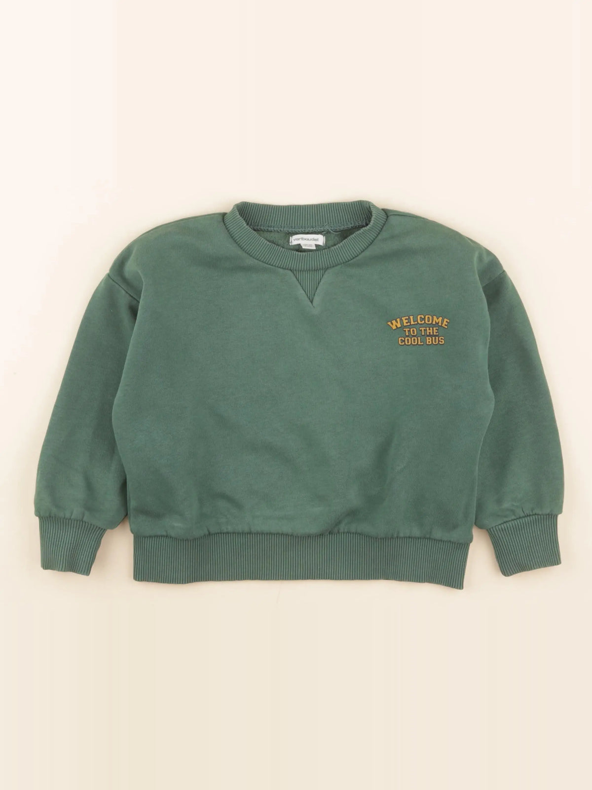 Vertbaudet - sweat vert - 4 ans