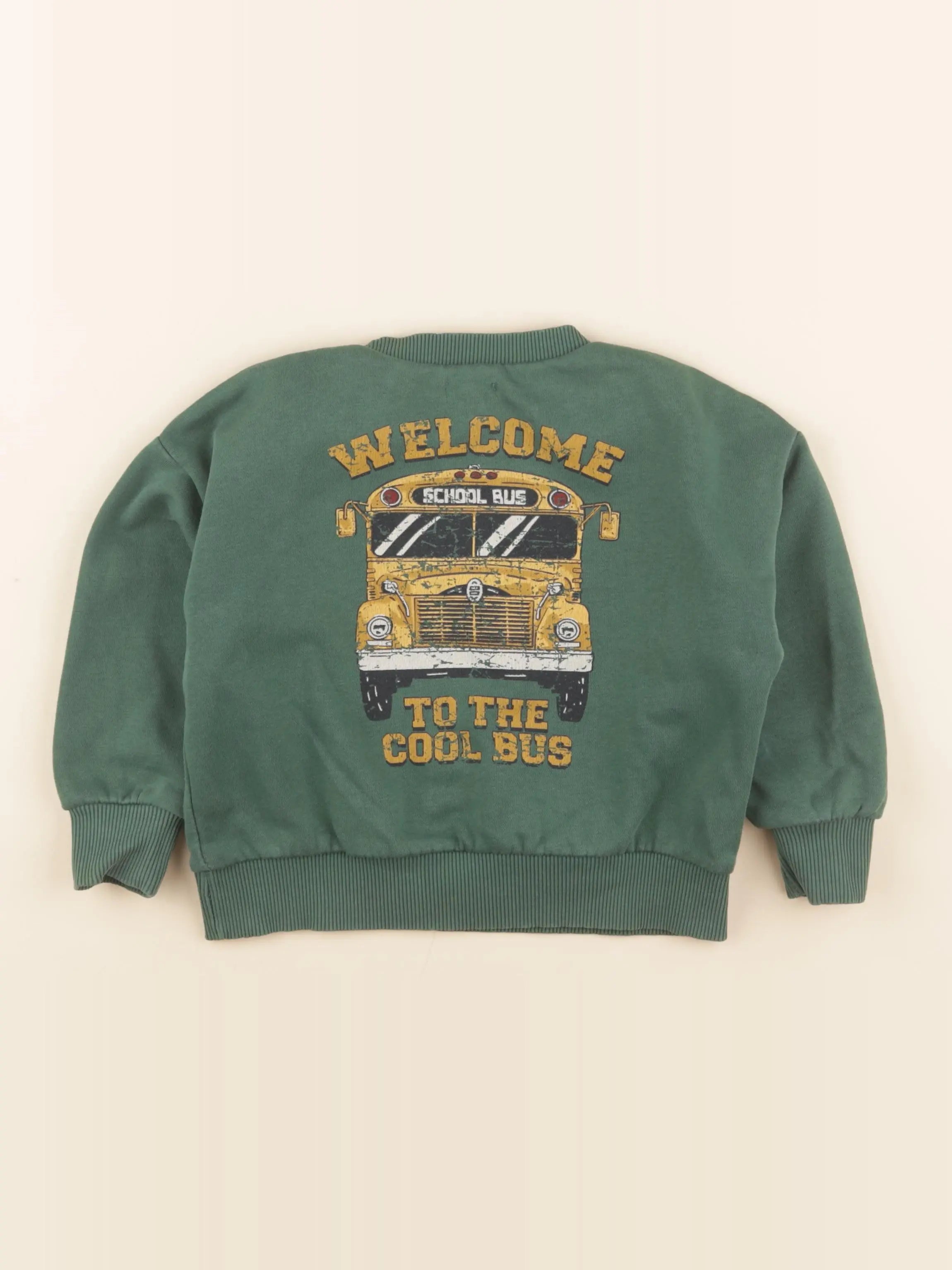 Vertbaudet - sweat vert - 4 ans