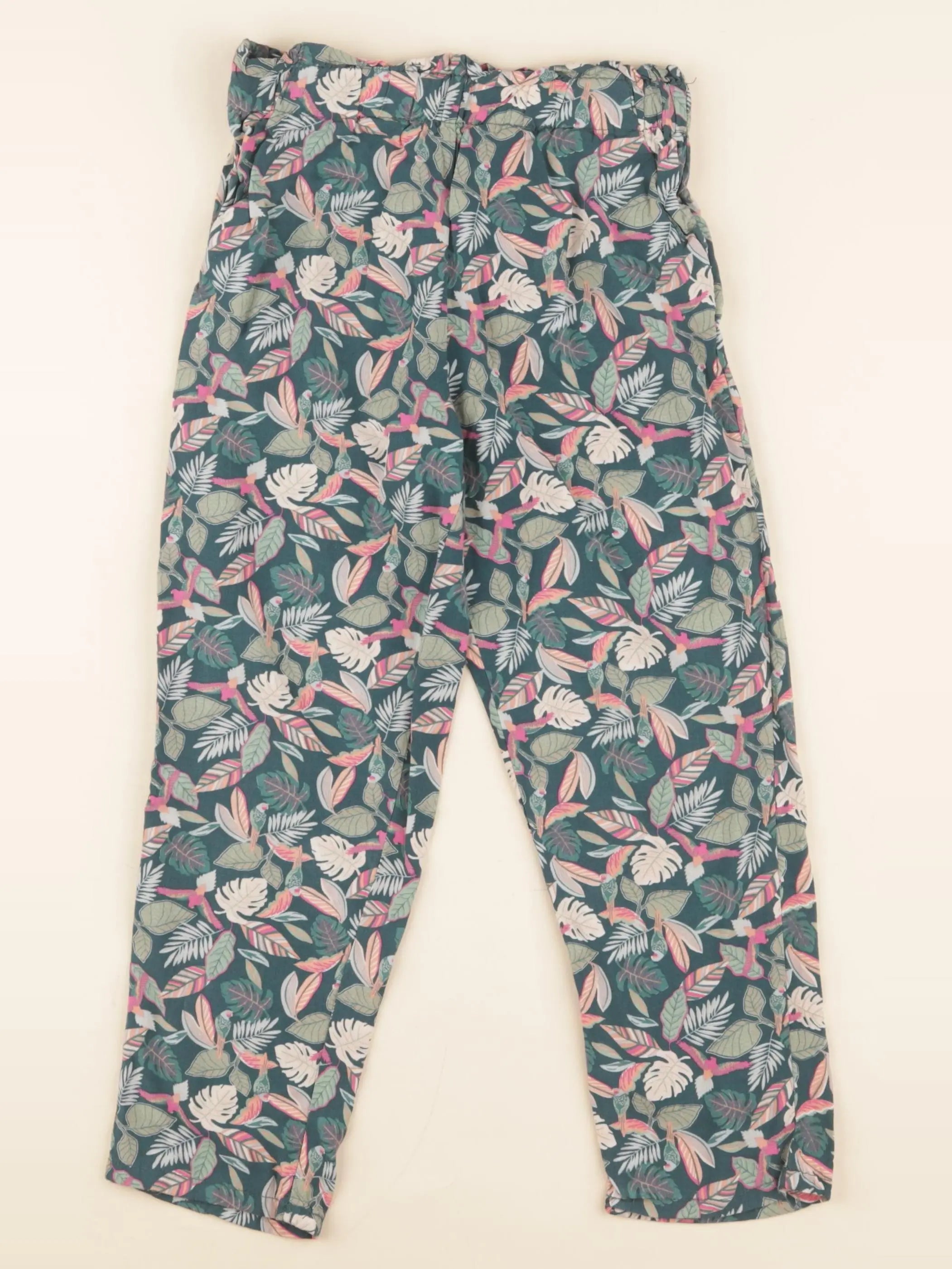 Vertbaudet - pantalon vert - 7 ans