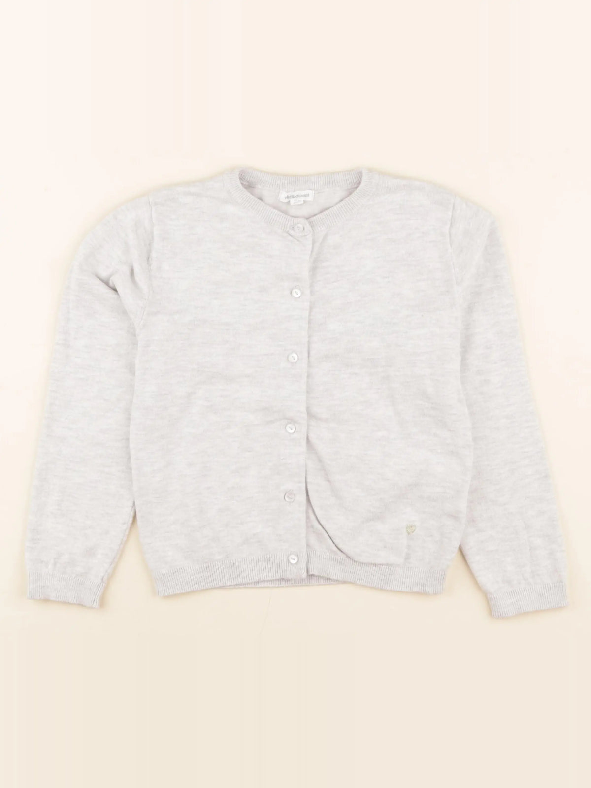 Vertbaudet - gilet gris - 7 ans