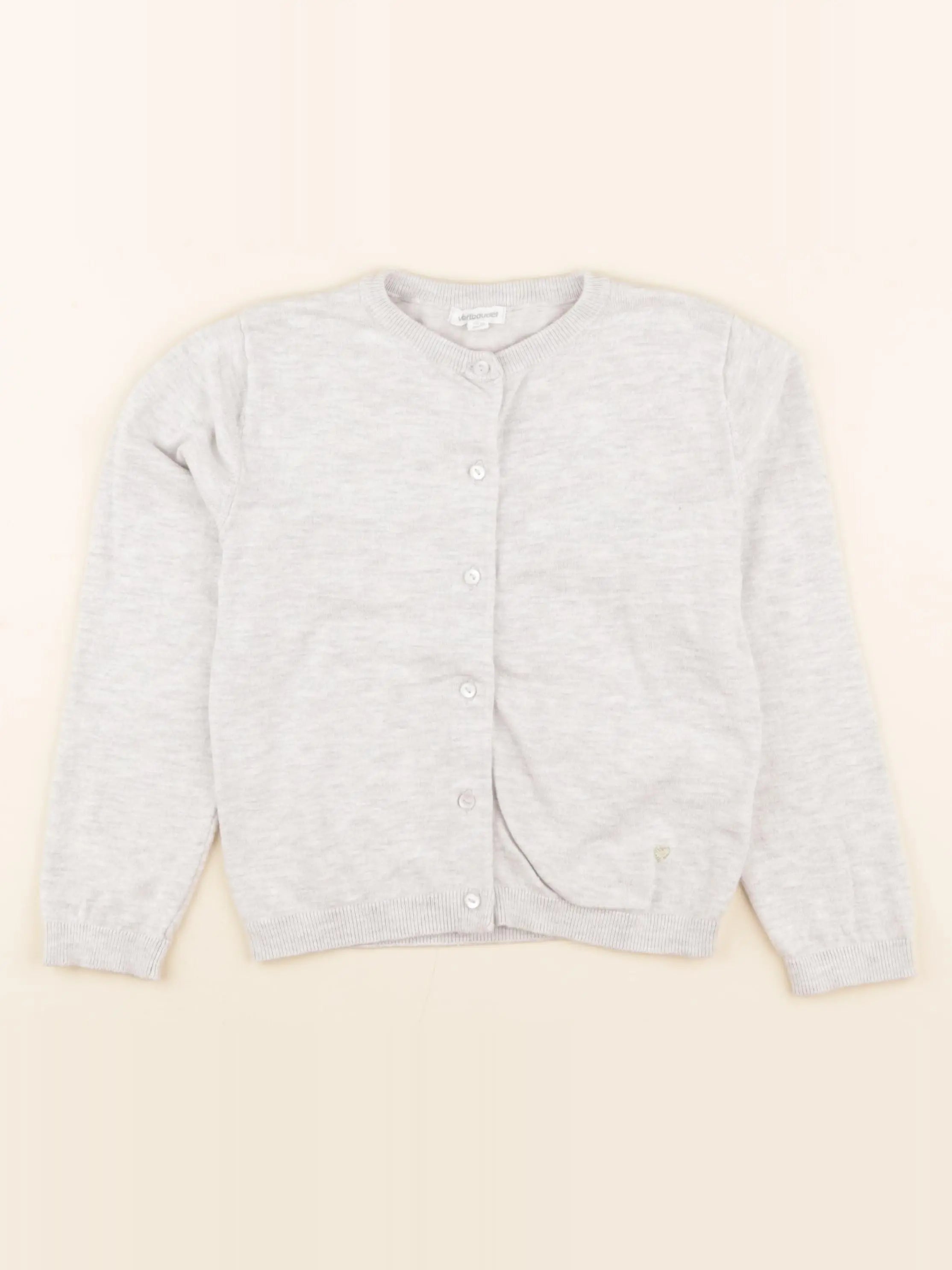 Vertbaudet - gilet gris - 7 ans
