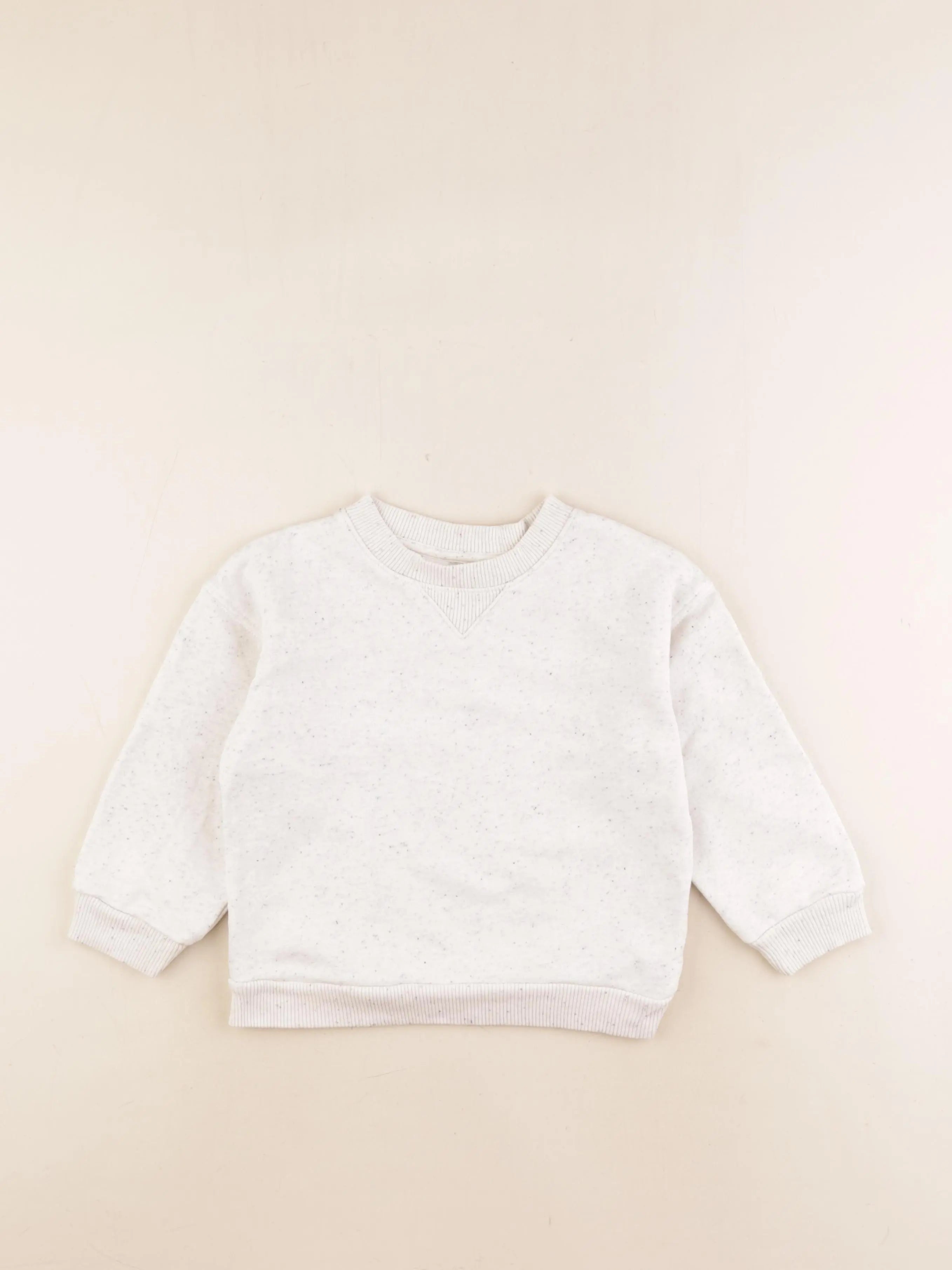 H&M - sweat blanc - 2/4 ans