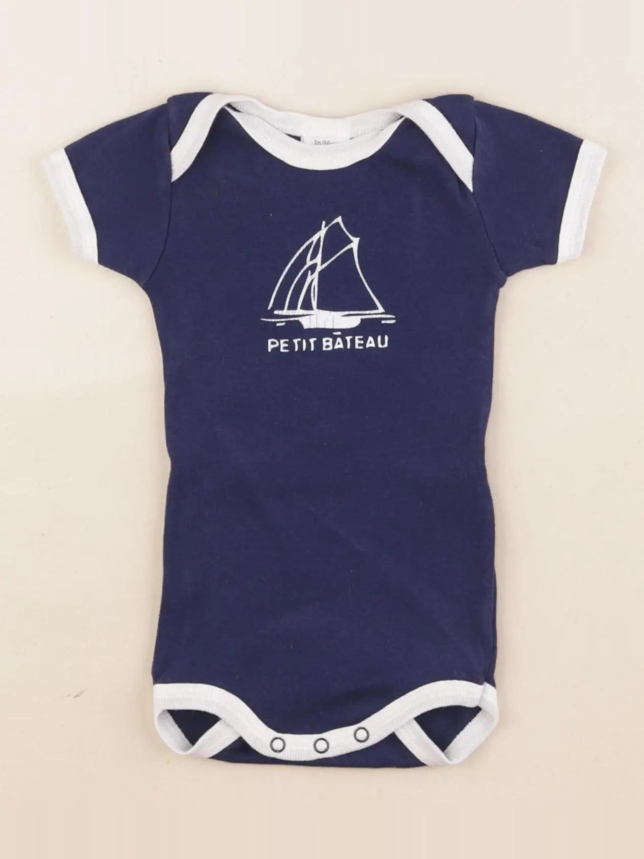 Petit Bateau - body bleu - 3 mois