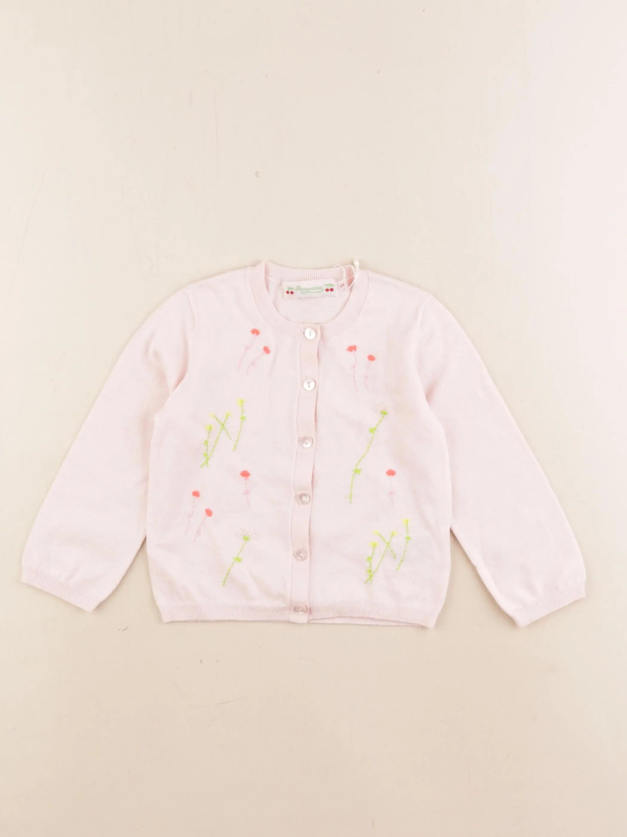 Bonpoint - gilet rose - 2 ans