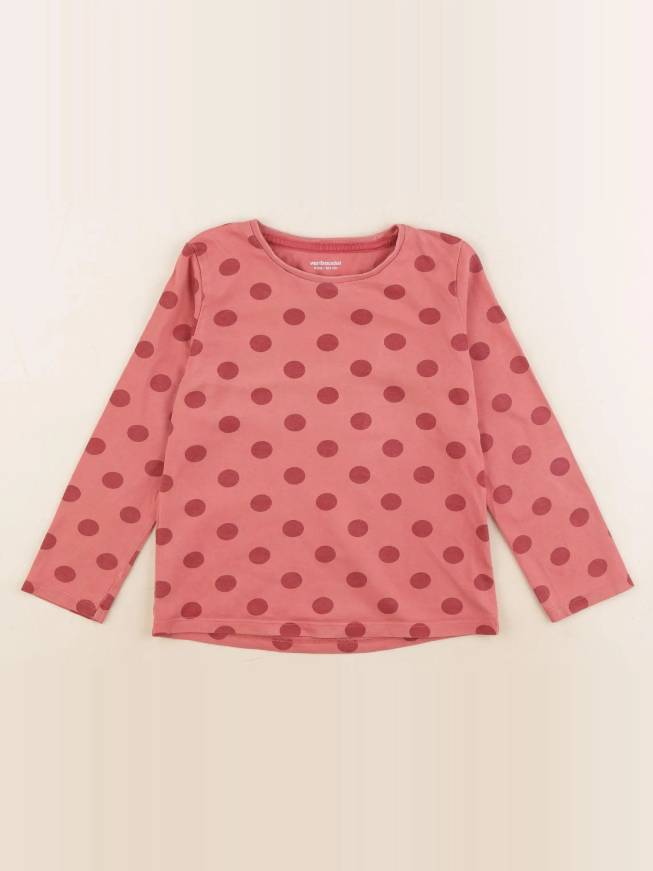 Vertbaudet - tee-shirt rouge - 4 ans